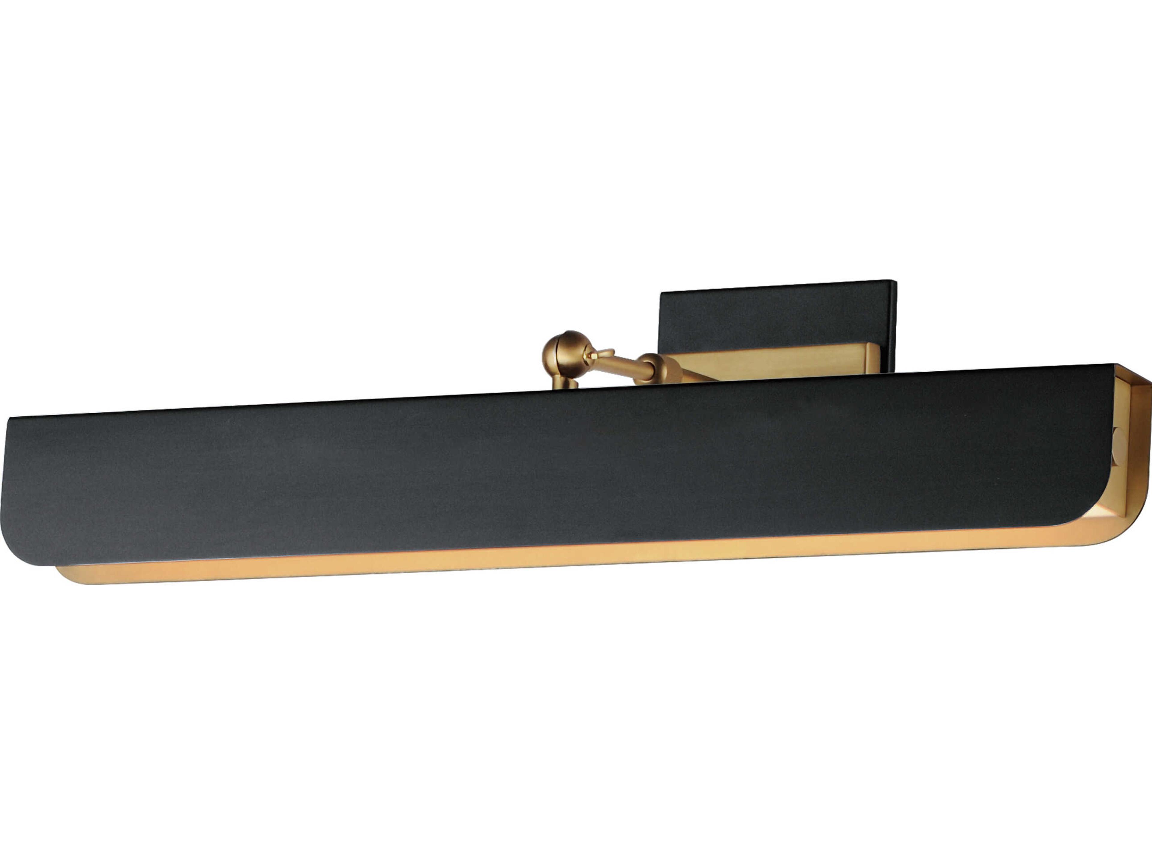 Maxim Lighting Miles 1-Light Black Natural Aged Brass Picture Light