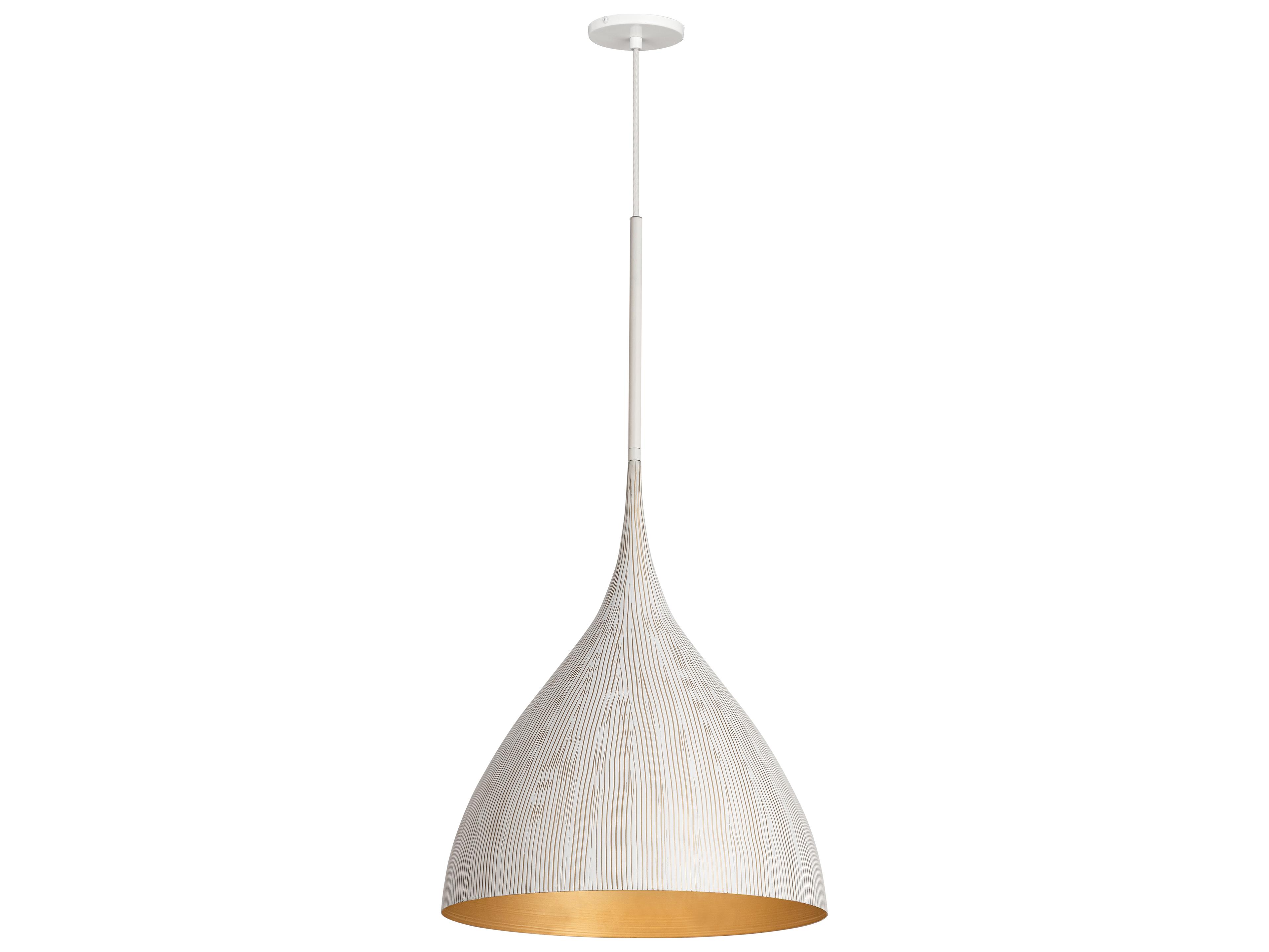 Maxim Lighting Fleur 1-Light White Gold Pendant