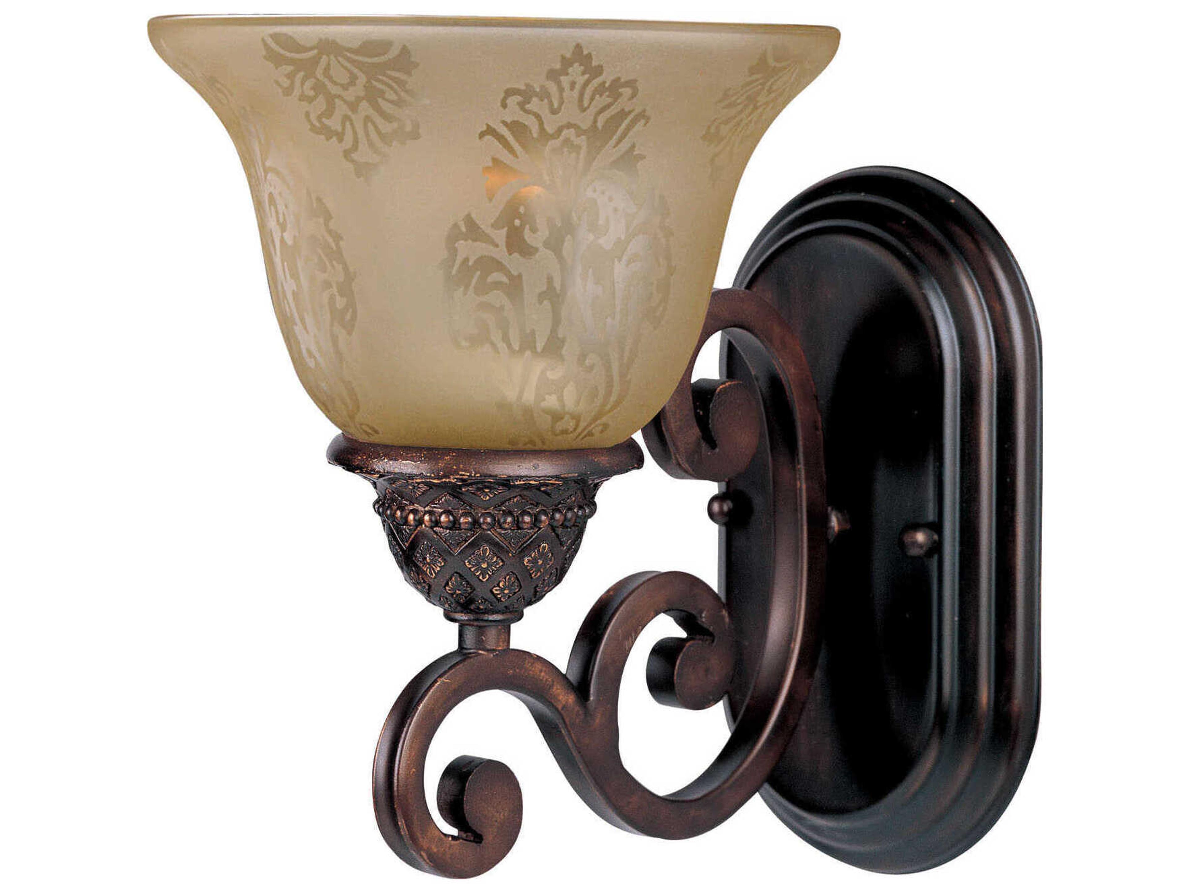 Maxim Lighting Symphony 1-Light Oil Rubbed Bronze Glass Wall Sconce