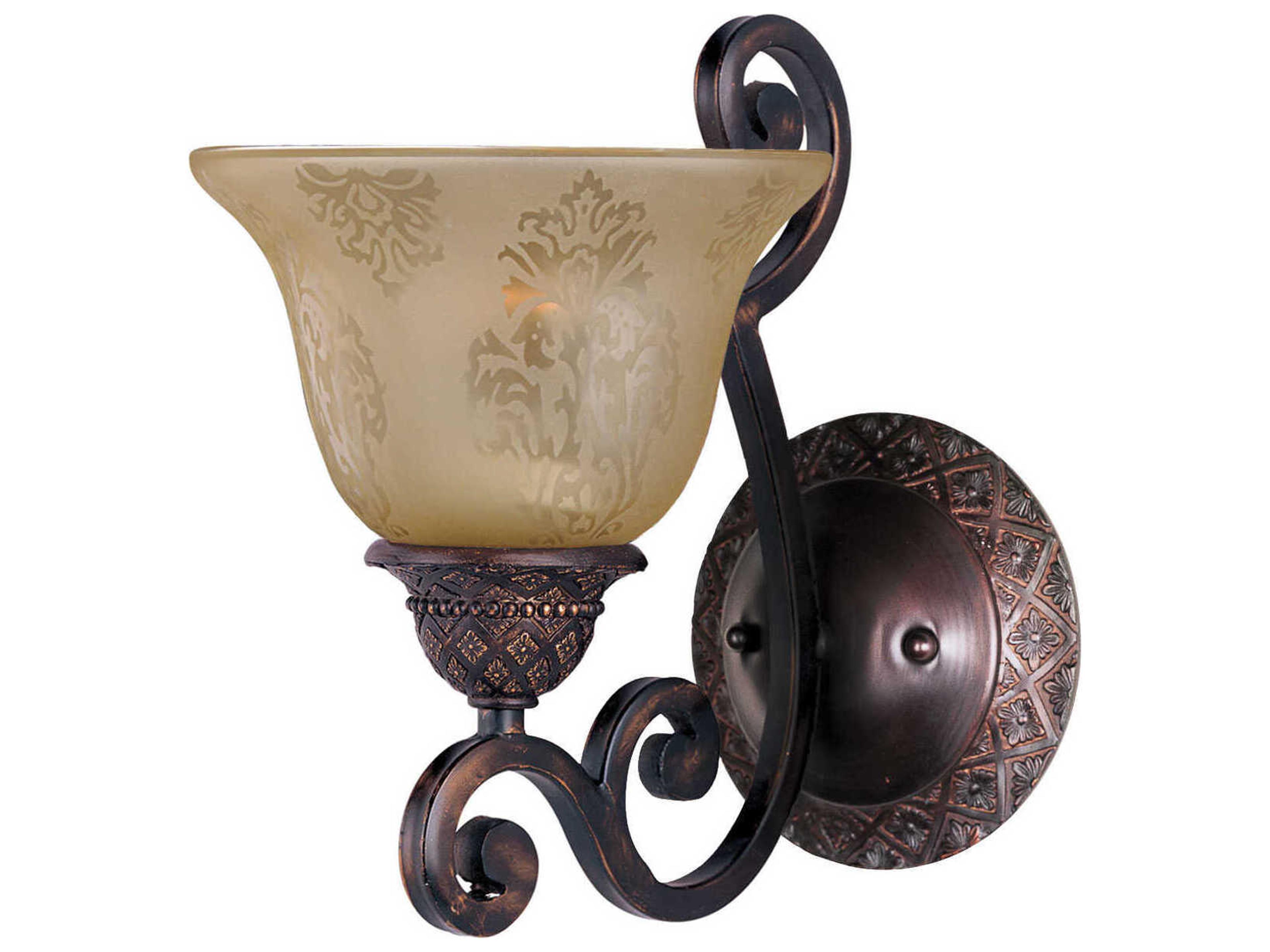 Maxim Lighting Symphony 1-Light Oil Rubbed Bronze Glass Wall Sconce
