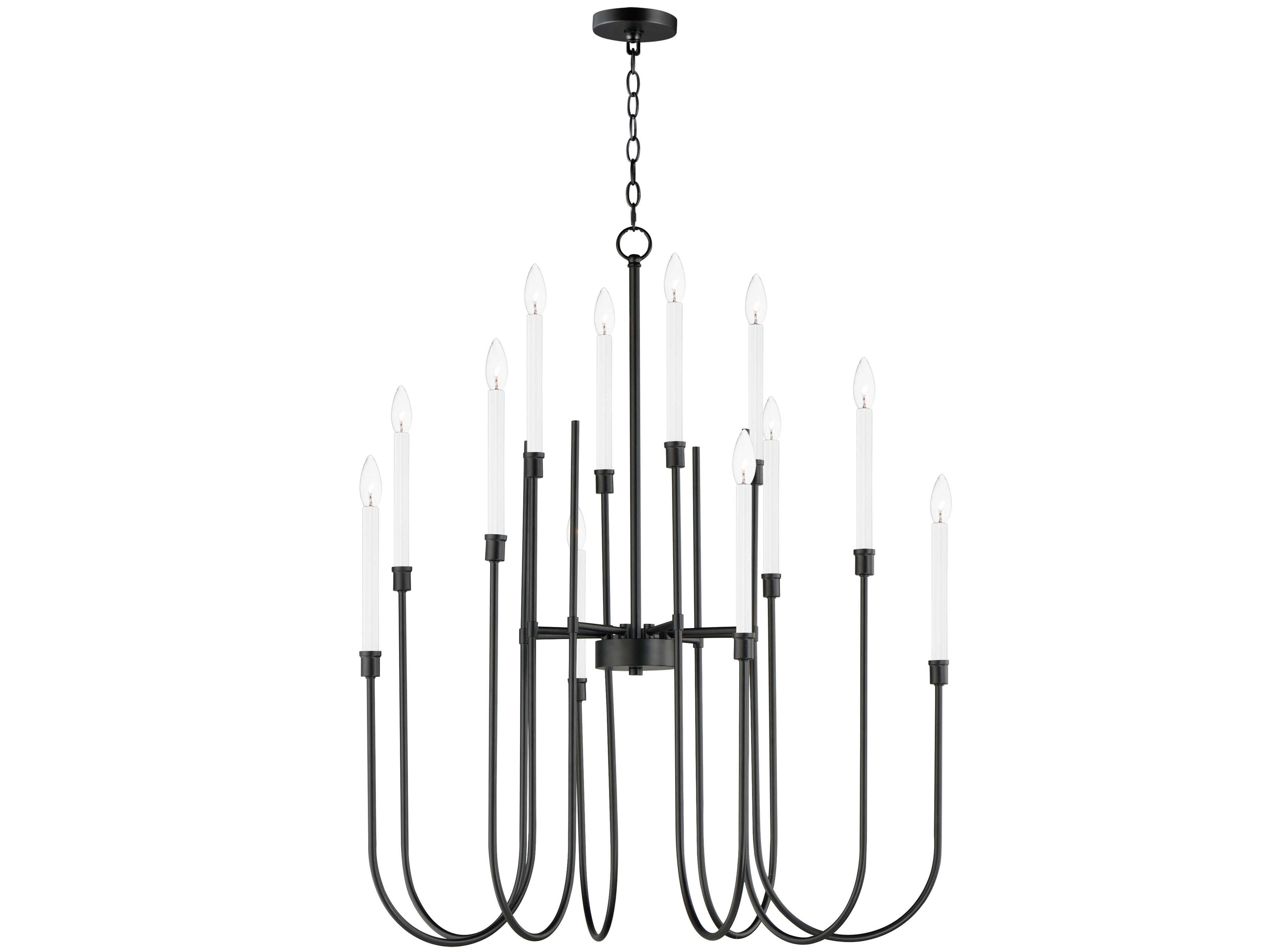 Maxim Lighting Tux 12-Light Black Candelabra Chandelier
