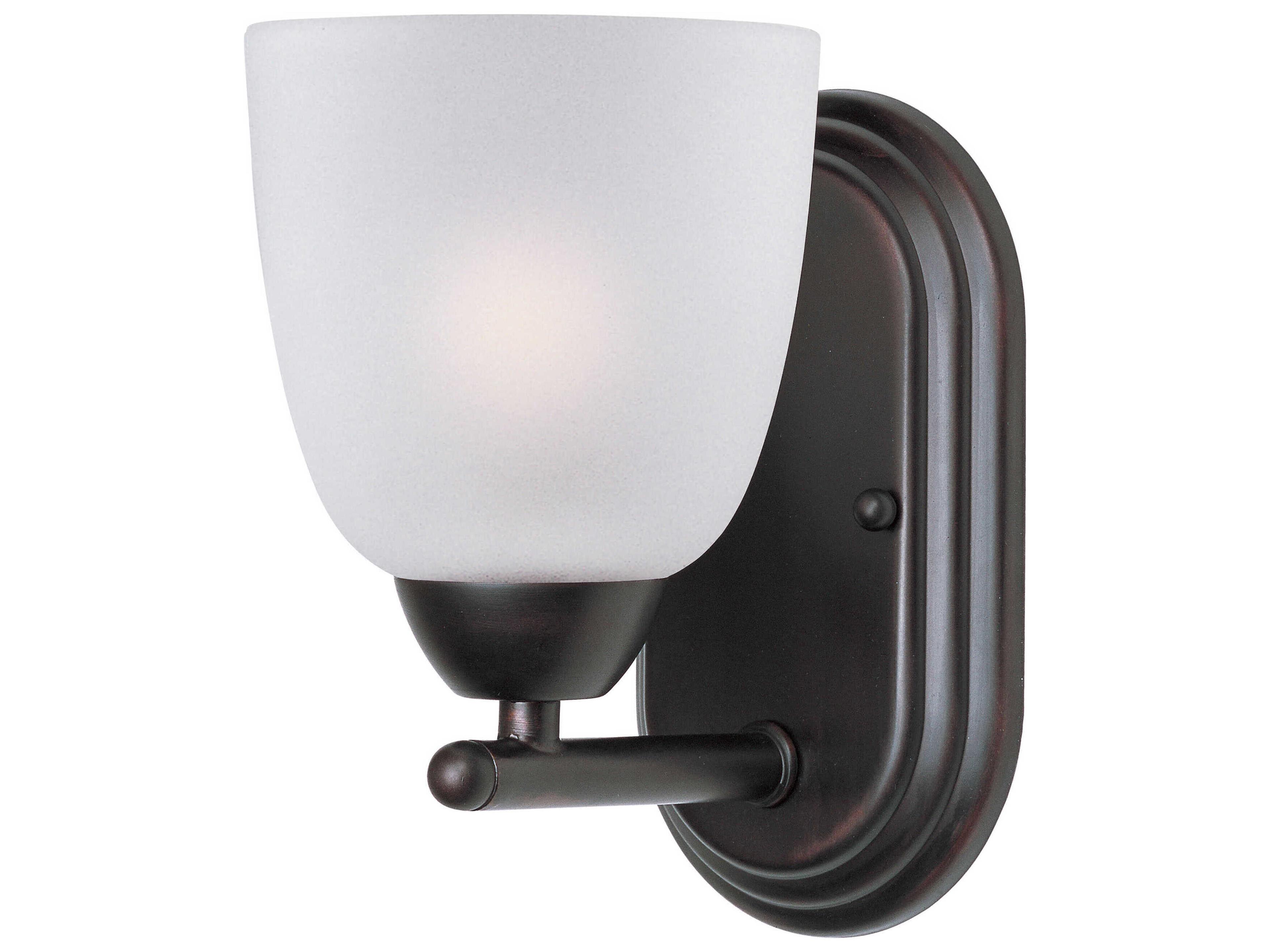 Maxim Lighting Axis 1-Light Oil Rubbed Bronze Glass Wall Sconce