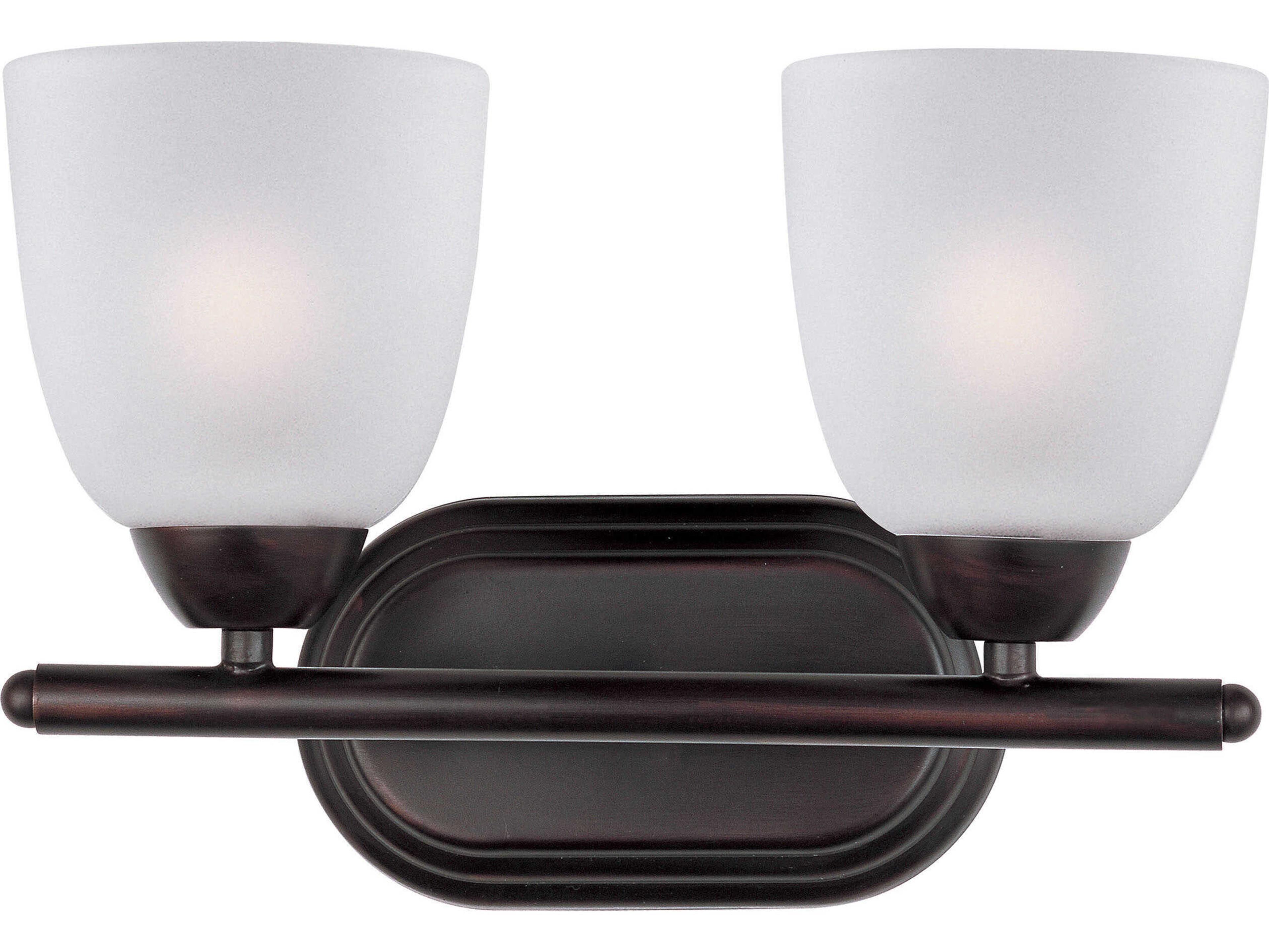 Maxim Lighting Axis 2-Light Oil Rubbed Bronze Glass Vanity Light