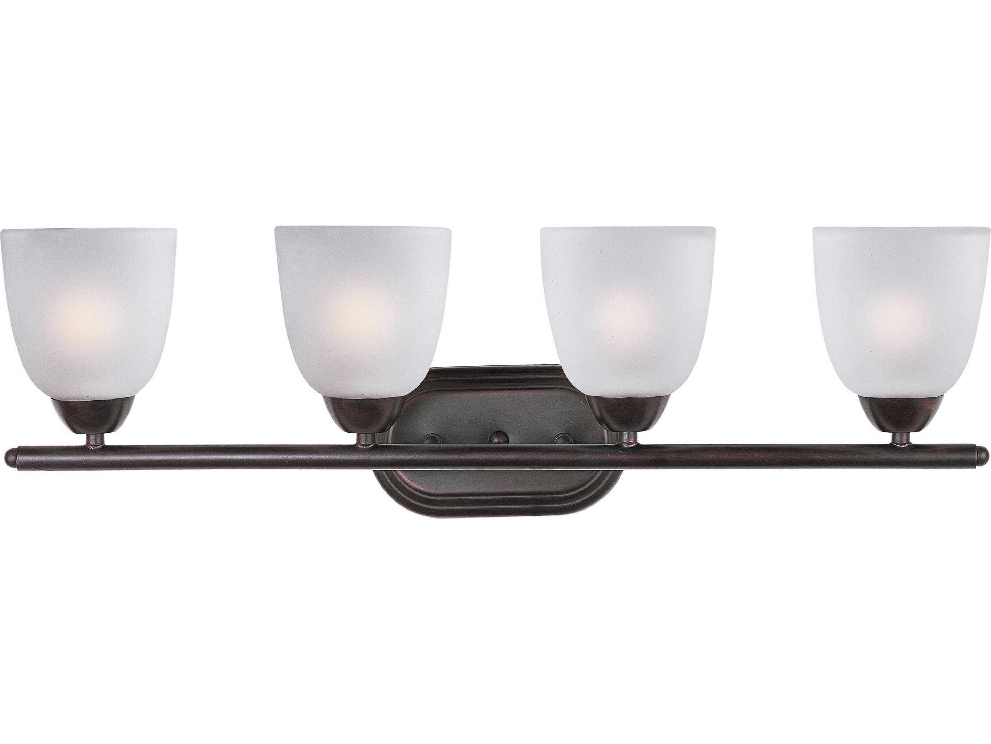 Maxim Lighting Axis 4-Light Oil Rubbed Bronze Glass Vanity Light