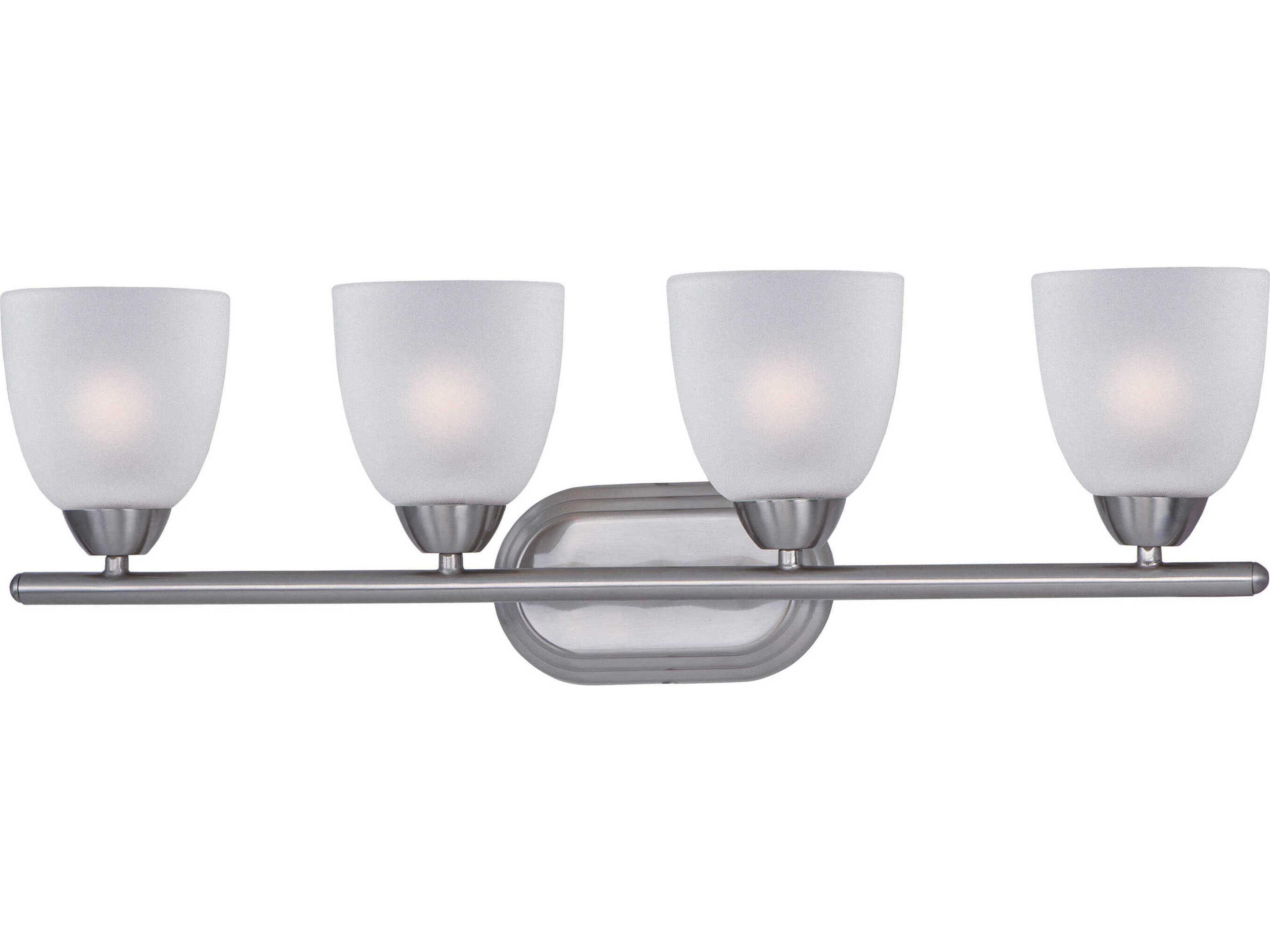 Maxim Lighting Axis 4-Light Satin Nickel Glass Vanity Light