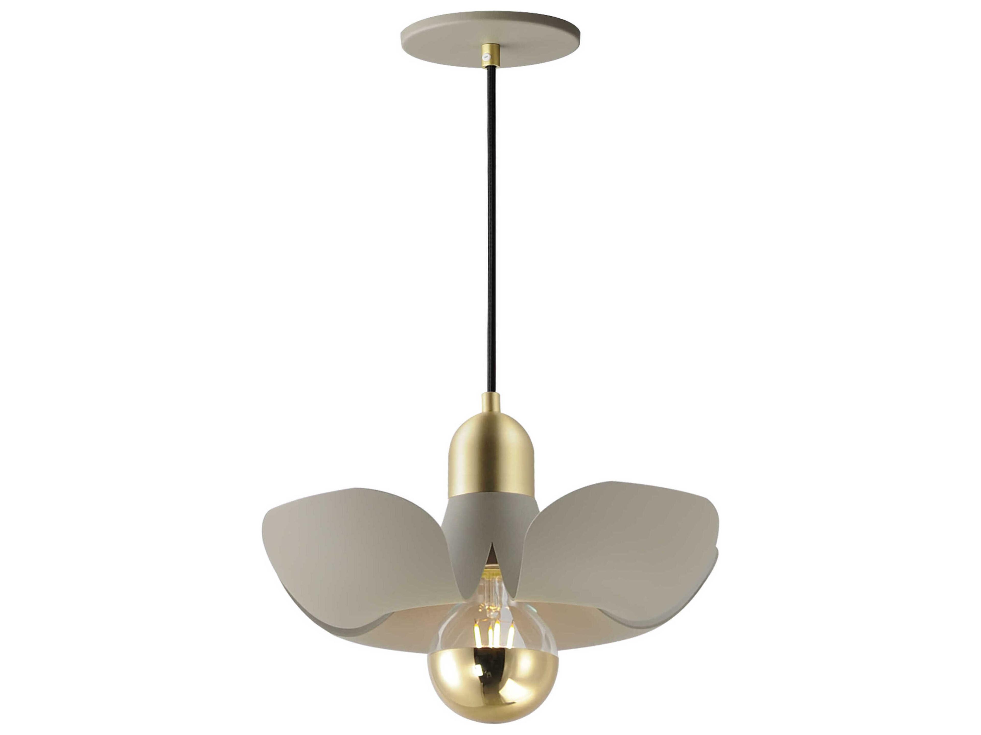 Maxim Lighting Poppy 1-Light Silver Gold Satin Brass Mini Pendant