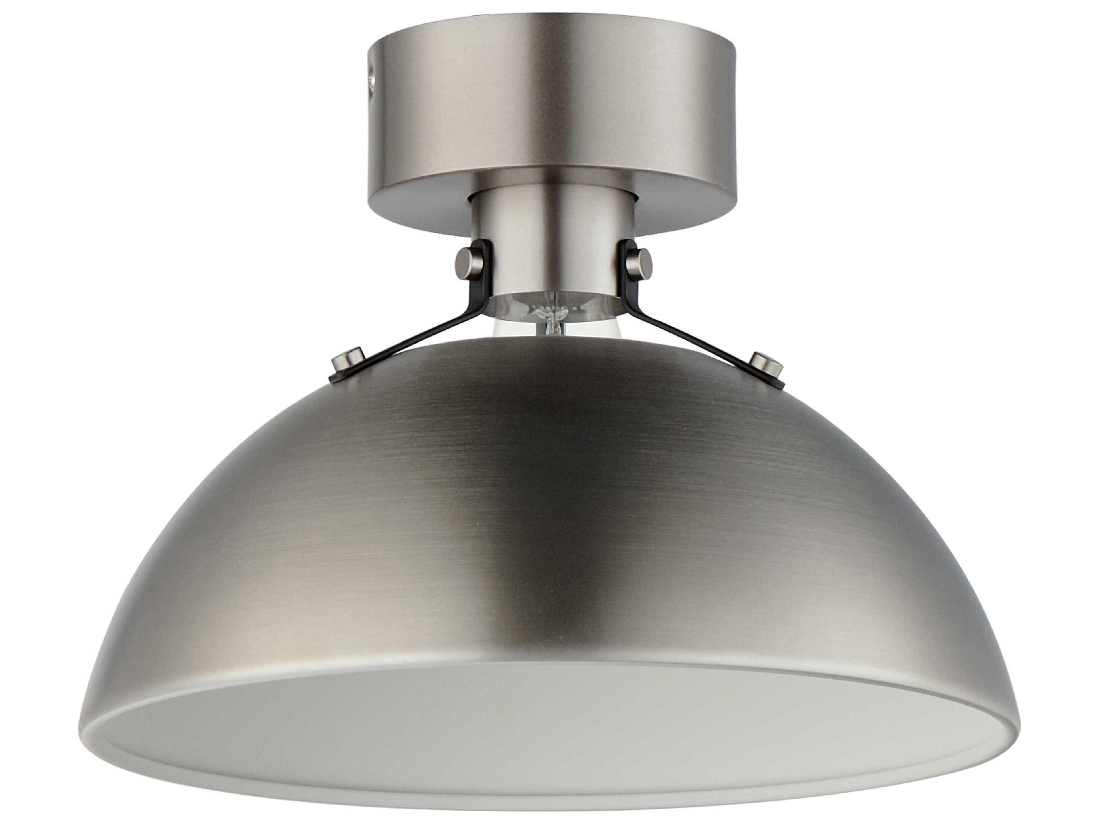 Maxim Lighting Dawn 1-Light Satin Nickel Dome Semi Flush Mount