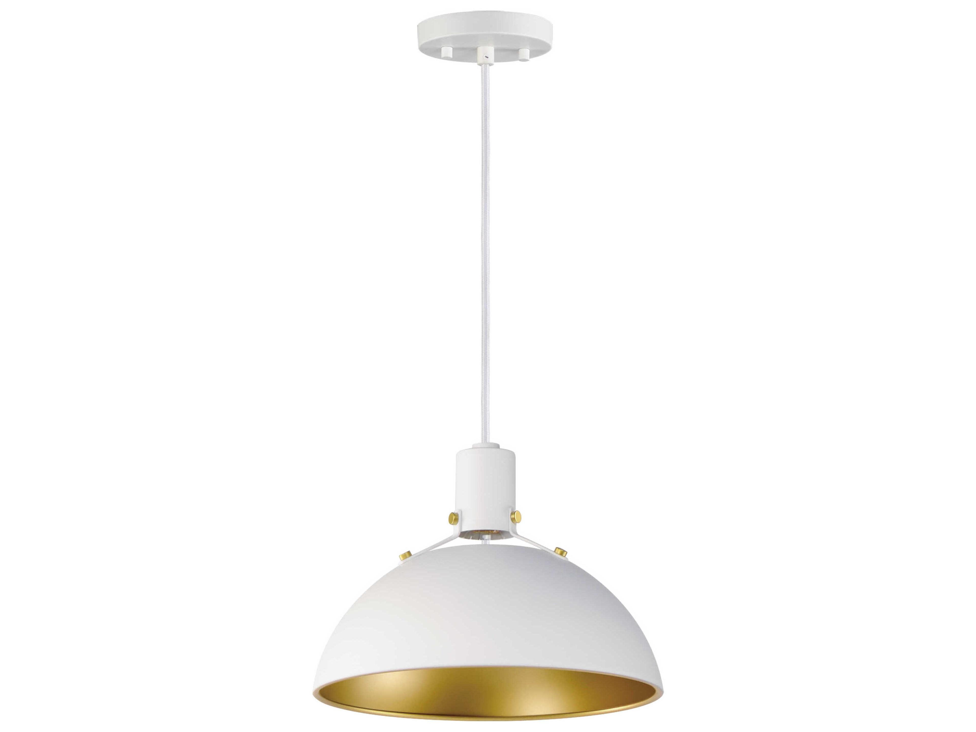 Maxim Lighting Dawn 1-Light White Satin Brass Dome Mini Pendant