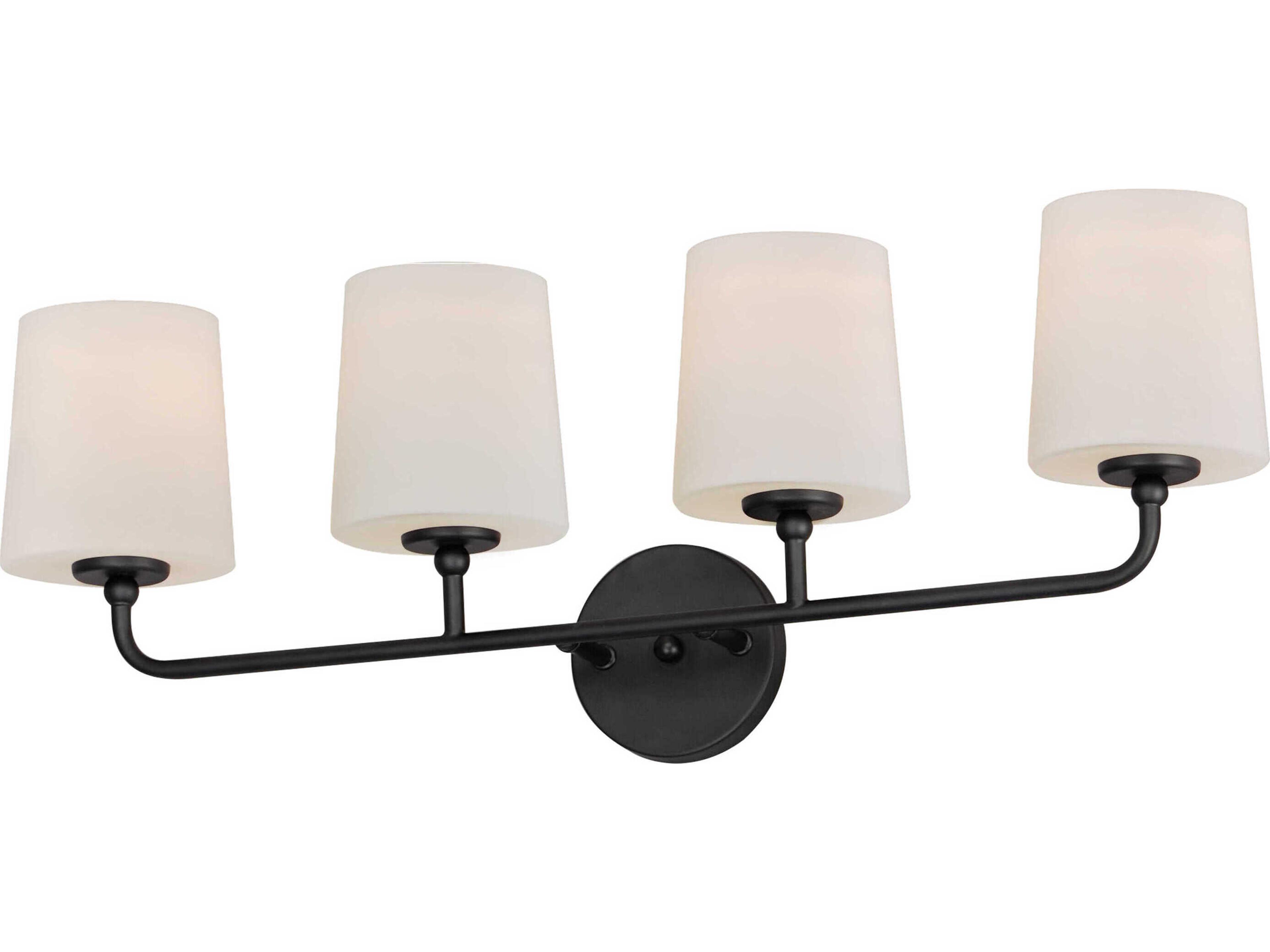 Maxim Lighting Bristol 4-Light Black Glass Vanity Light