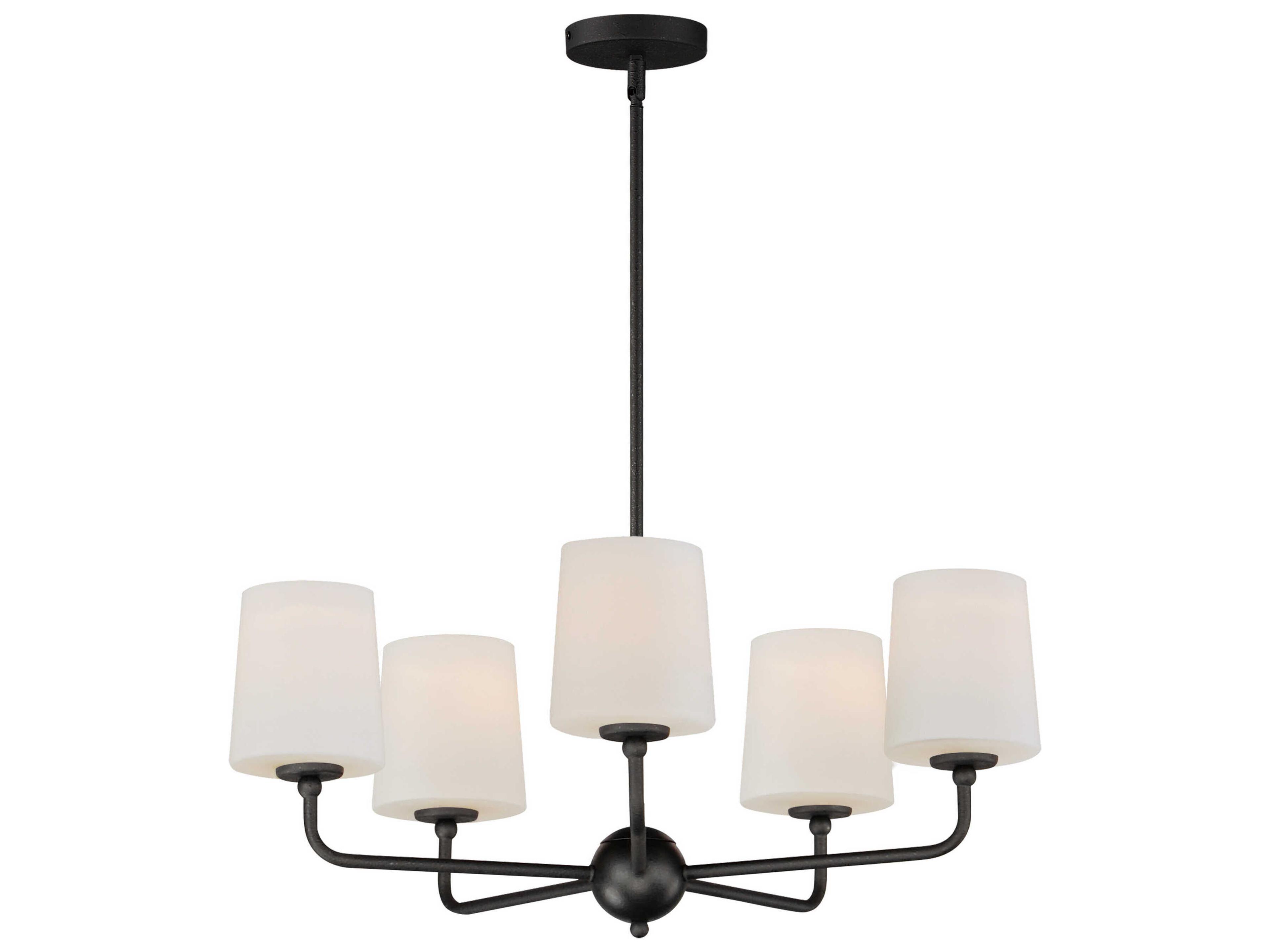 Maxim Lighting Bristol 5-Light Anthracite Black Glass Chandelier