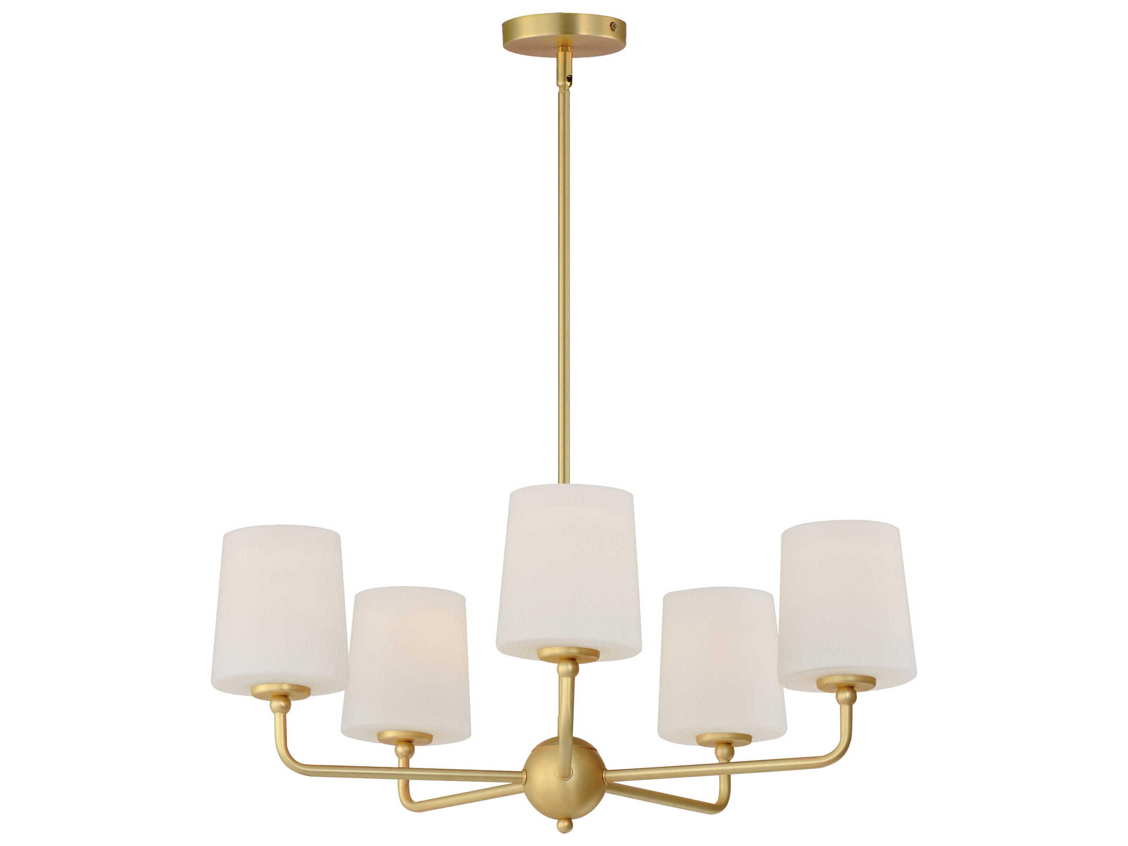 Maxim Lighting Bristol 5-Light Satin Brass Glass Chandelier