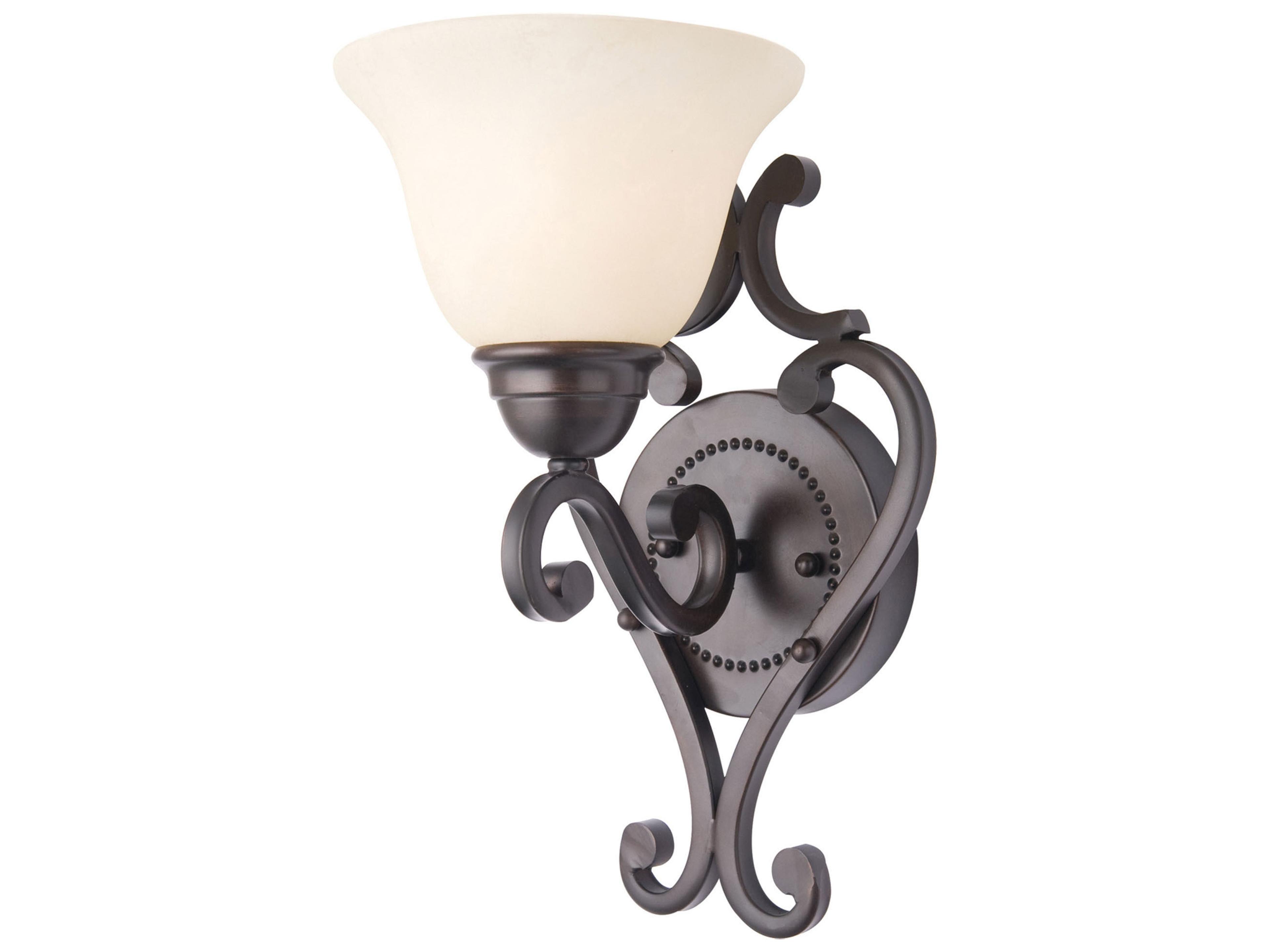 Maxim Lighting Manor 1-Light Oil Rubbed Bronze Glass Wall Sconce