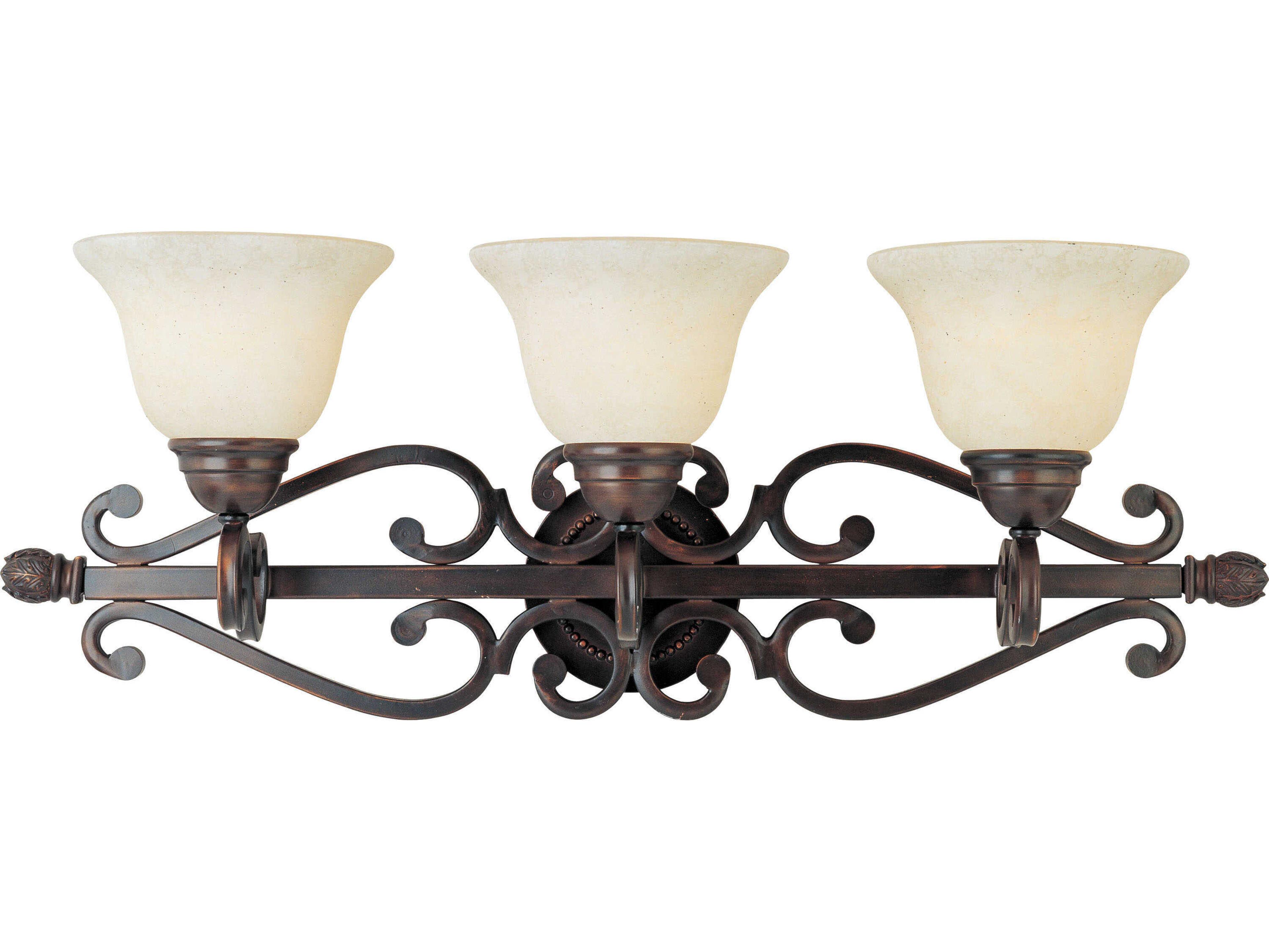 Maxim Lighting Manor 3-Light Oil Rubbed Bronze Glass Vanity Light
