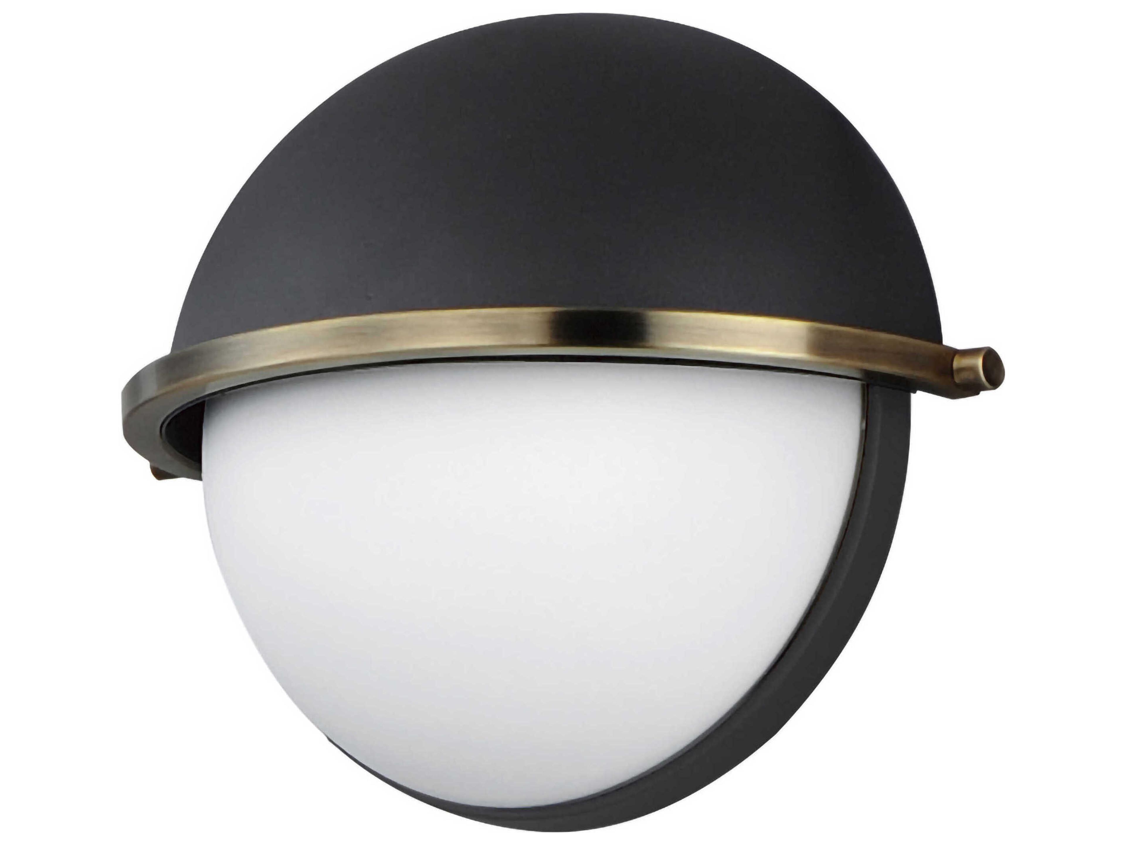 Maxim Lighting Duke 1-Light Black Weathered Brass Glass Wall Sconce