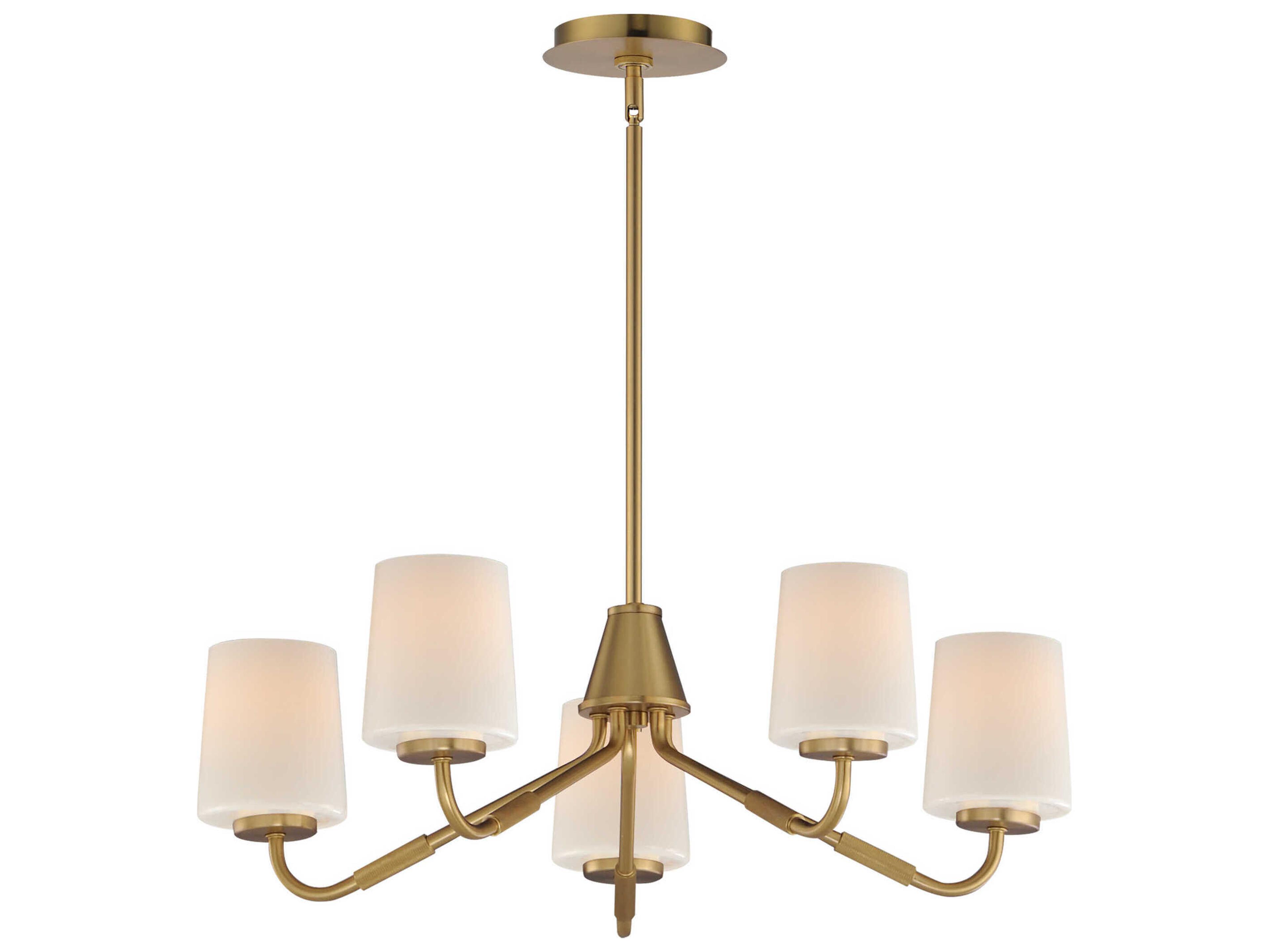 Maxim Lighting Durham 5-Light Natural Aged Brass Chandelier