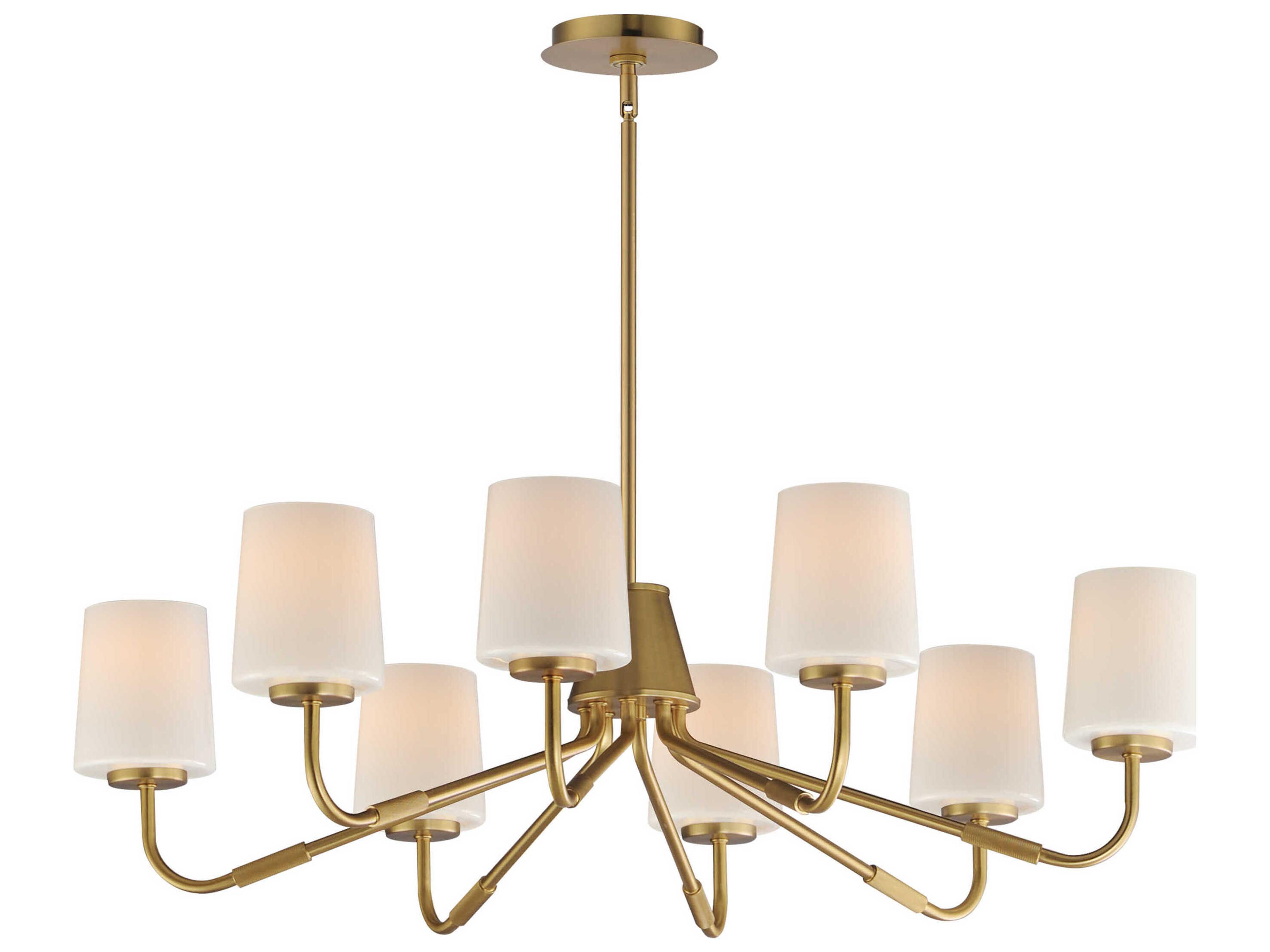 Maxim Lighting Durham 8-Light Natural Aged Brass Chandelier
