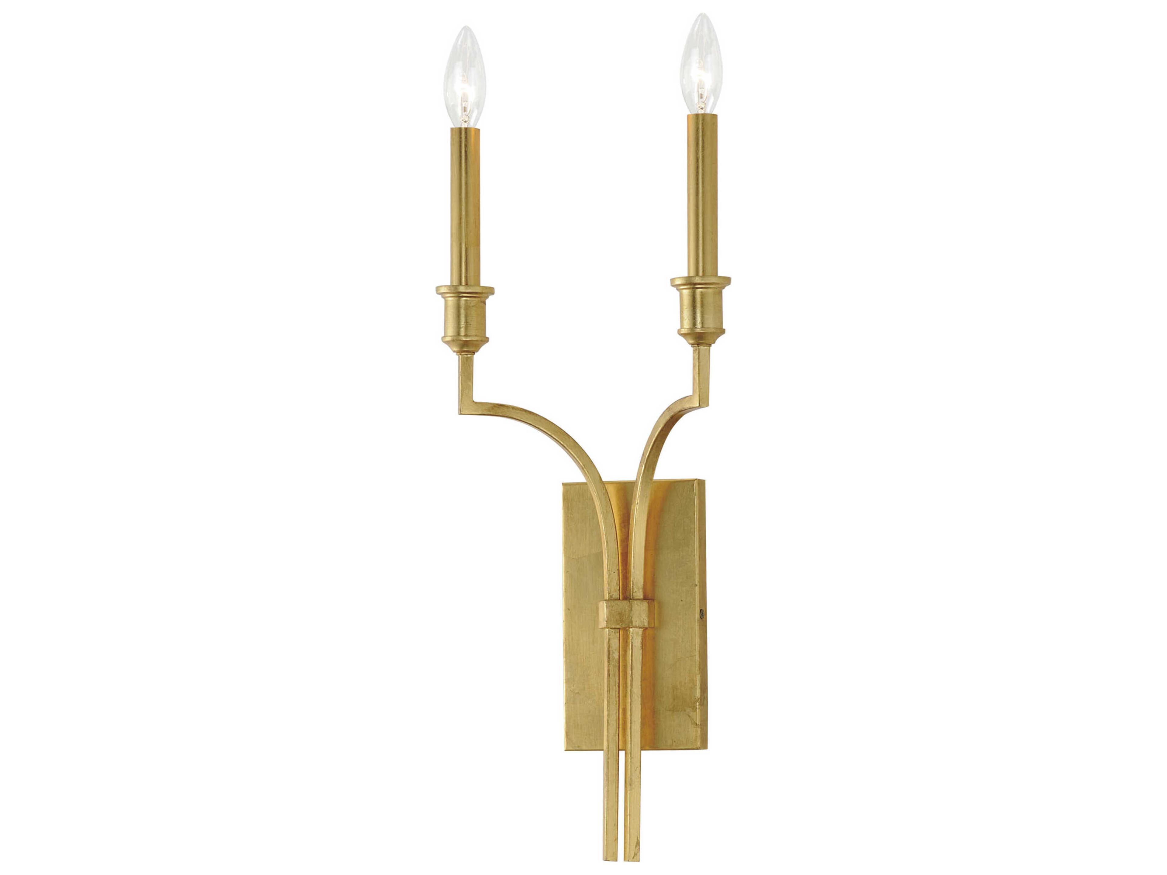 Maxim Lighting Normandy 2-Light Gold Leaf Wall Sconce