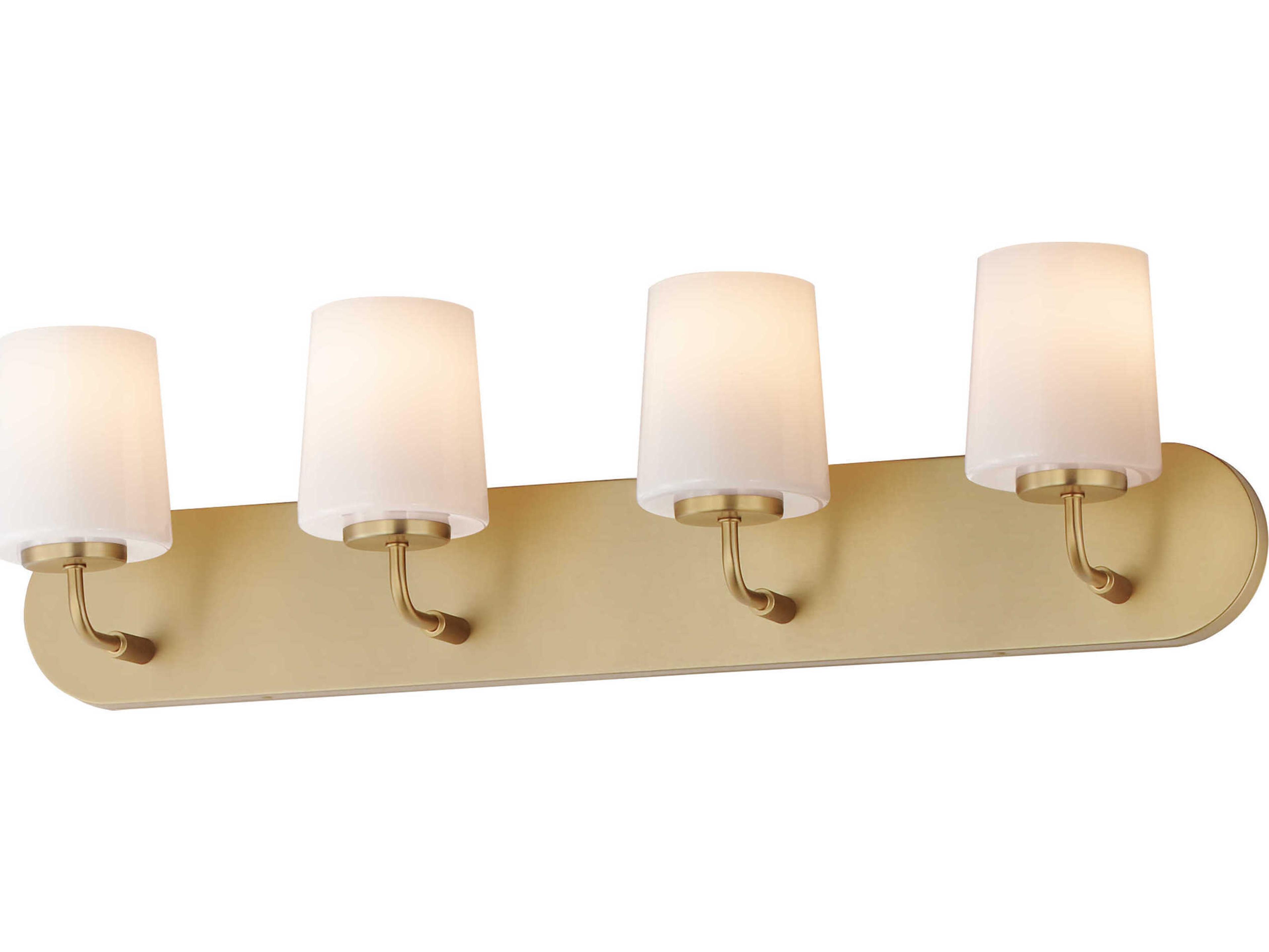 Maxim Lighting Durham 4-Light Natural Aged Brass Vanity Light