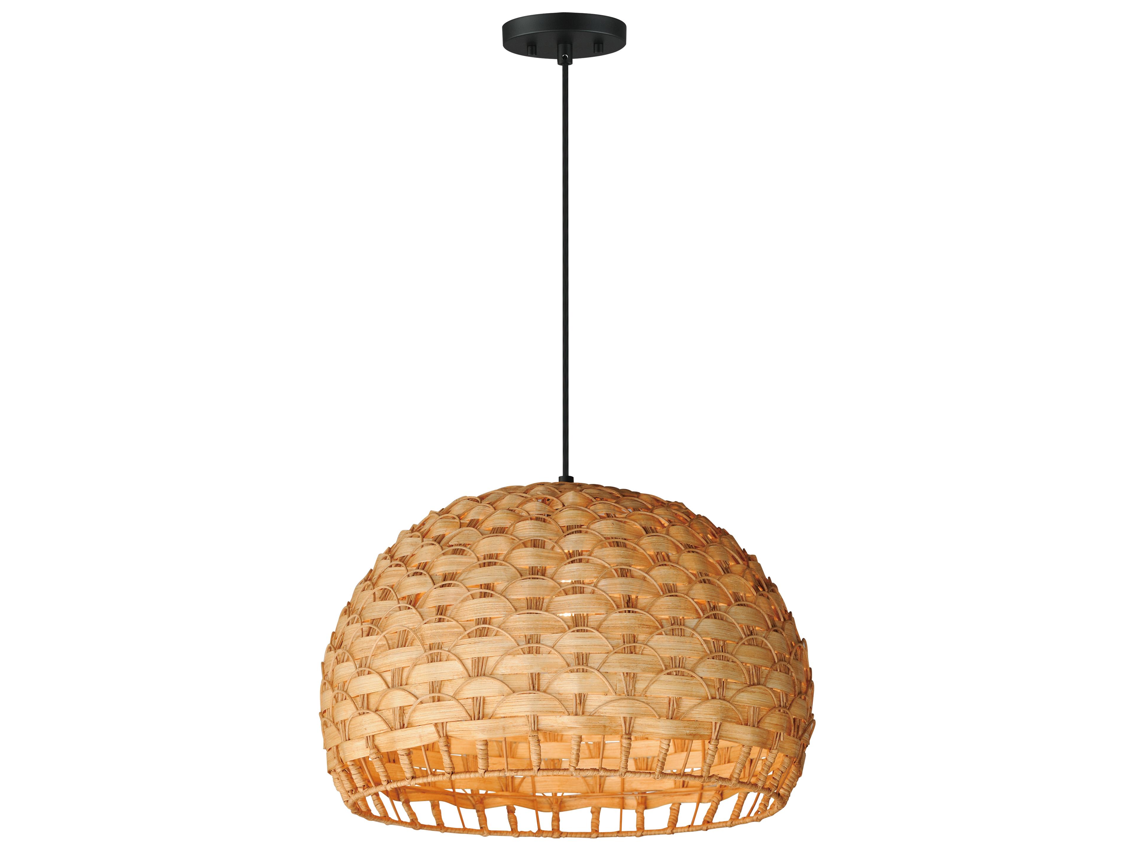 Maxim Lighting Tahiti 1-Light Black Pendant