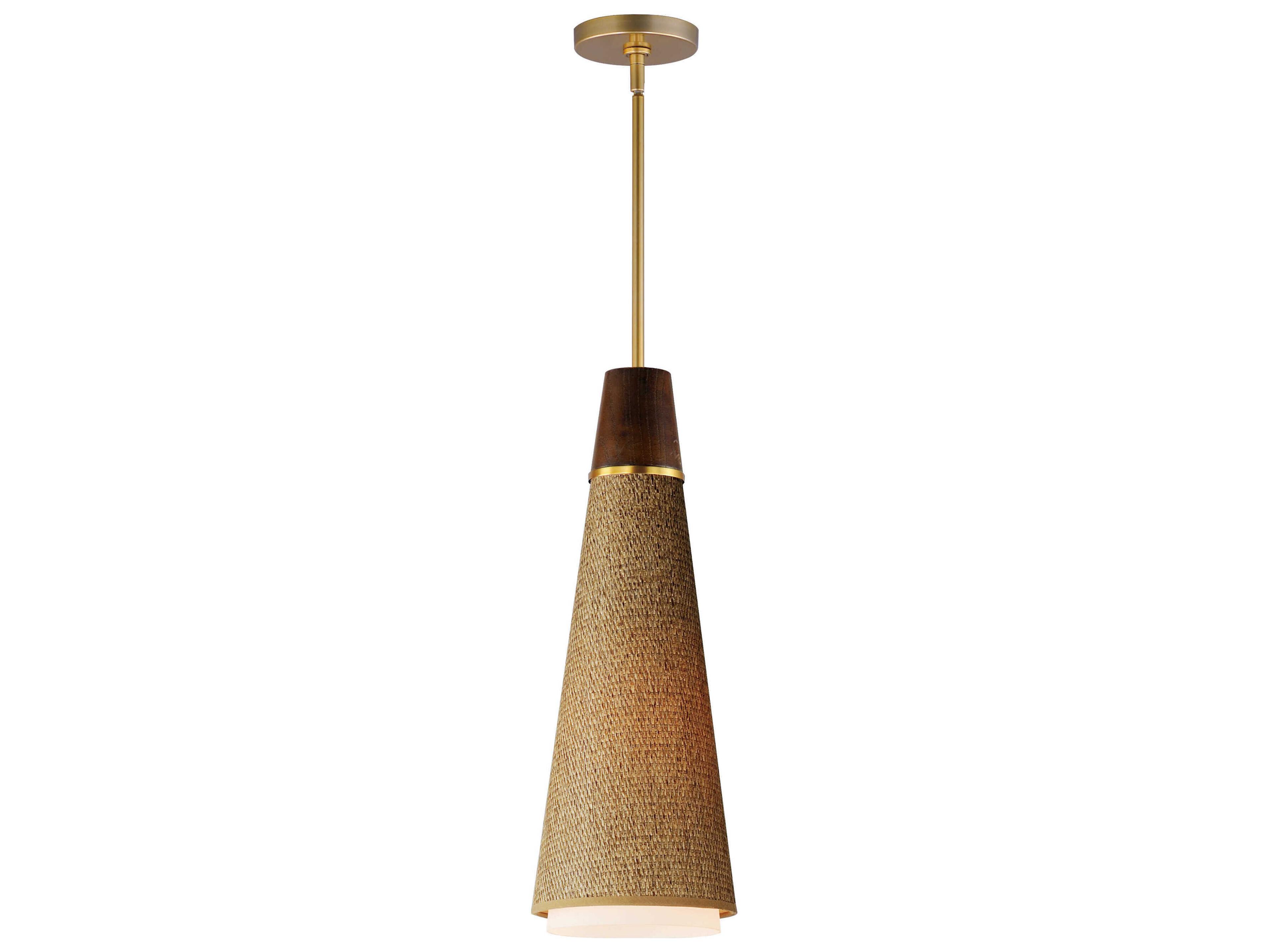 Maxim Lighting Sumatra 1-Light Natural Aged Brass Mini Pendant