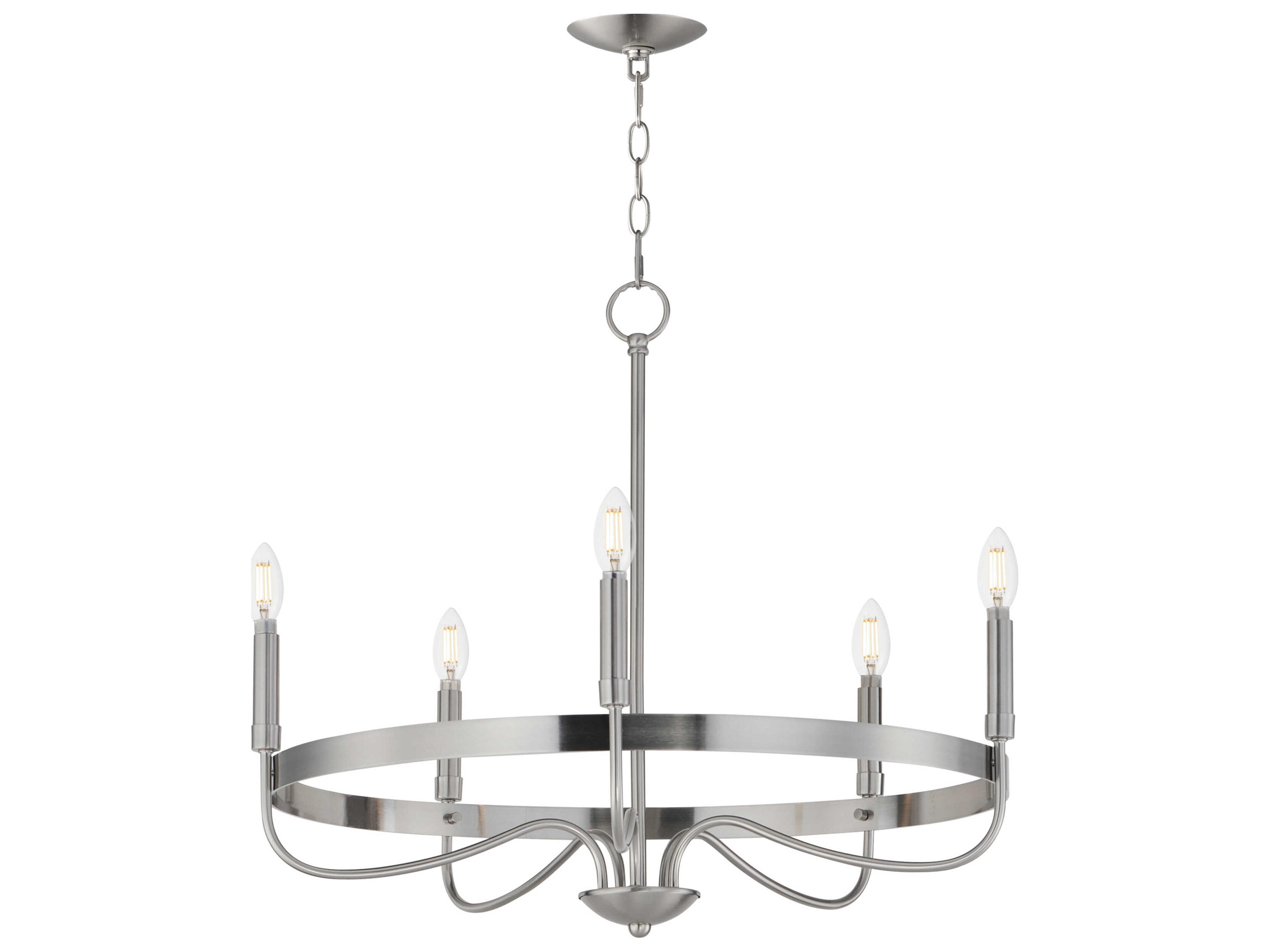 Maxim Lighting Frankie 5-Light Satin Nickel Candelabra Chandelier