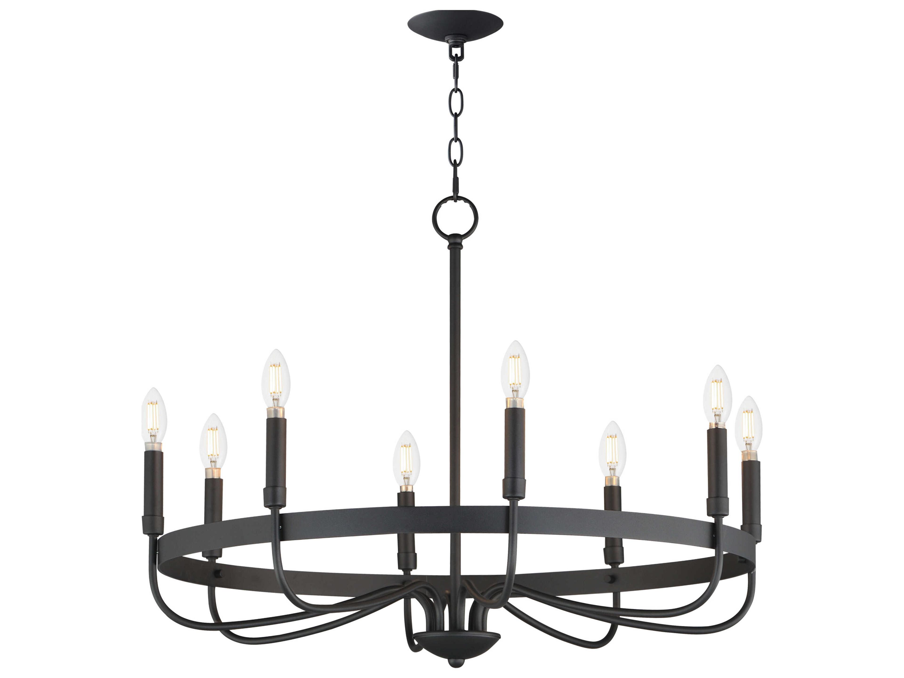 Maxim Lighting Frankie 8-Light Black Candelabra Chandelier