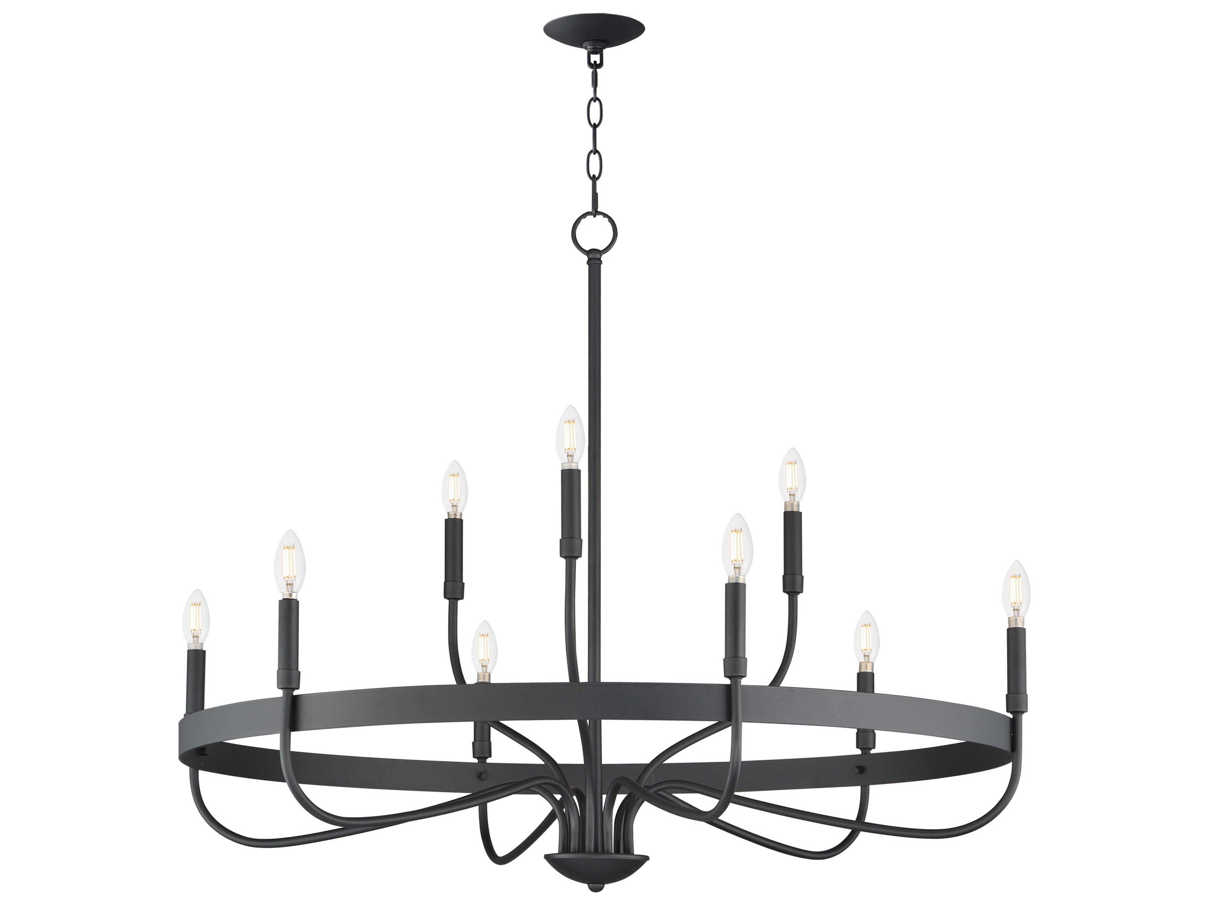 Maxim Lighting Frankie 9-Light Black Candelabra Chandelier