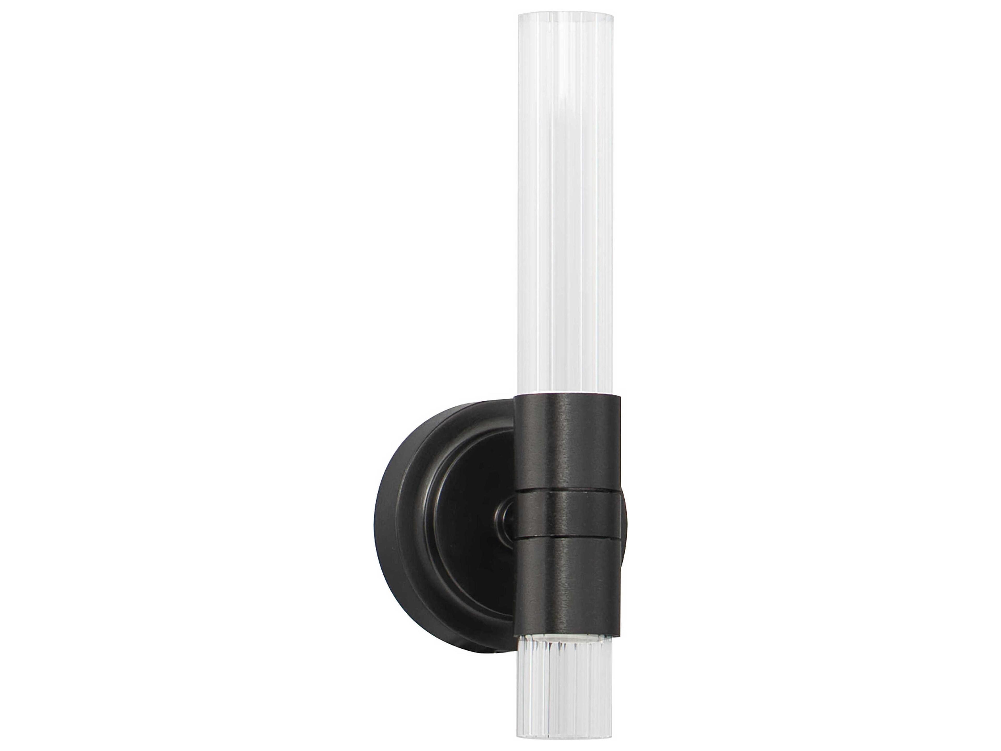 Maxim Lighting Ovation 2-Light Black Glass LED Wall Sconce