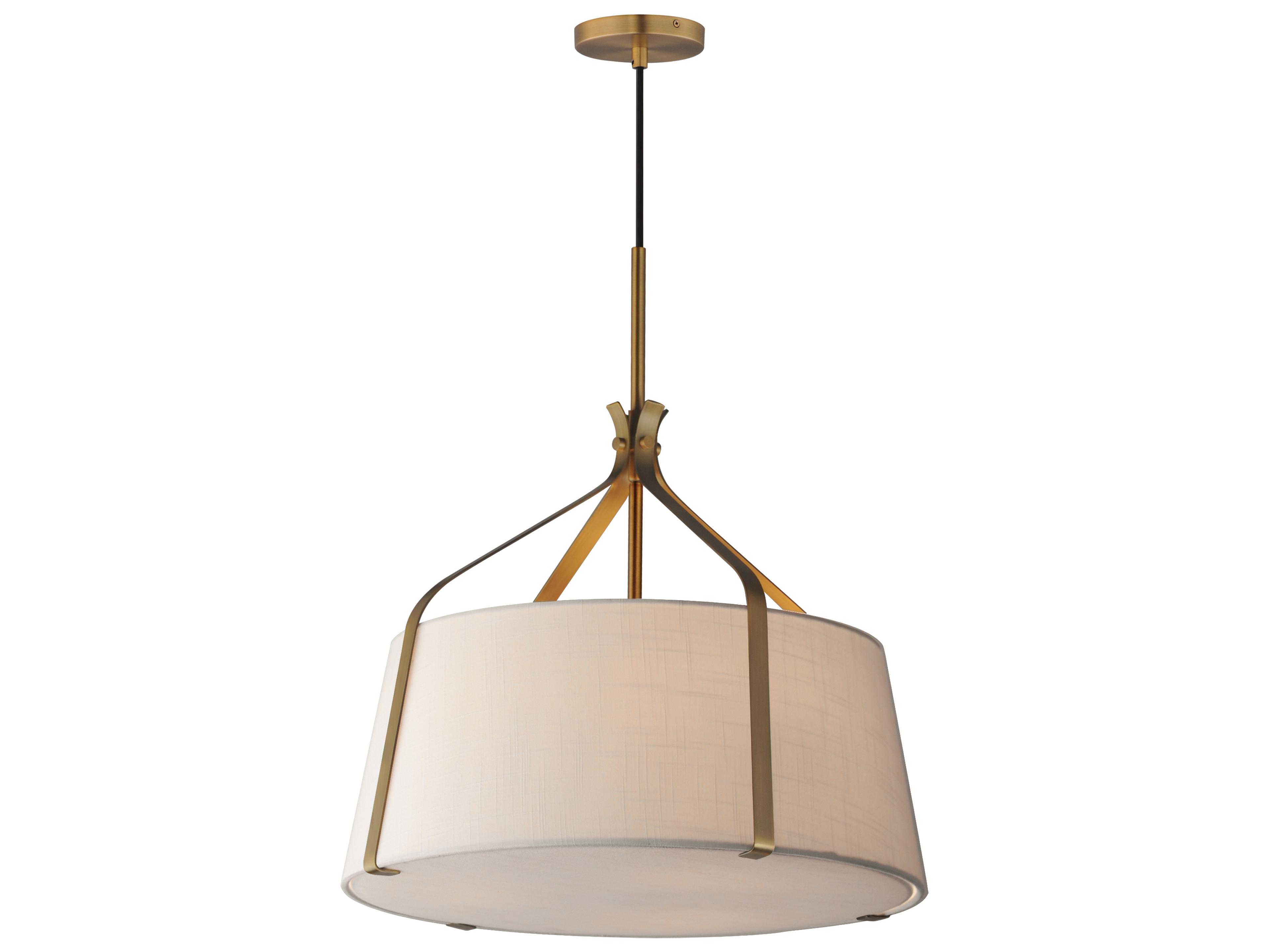 Maxim Lighting Bandera 3-Light Natural Aged Brass Drum Pendant