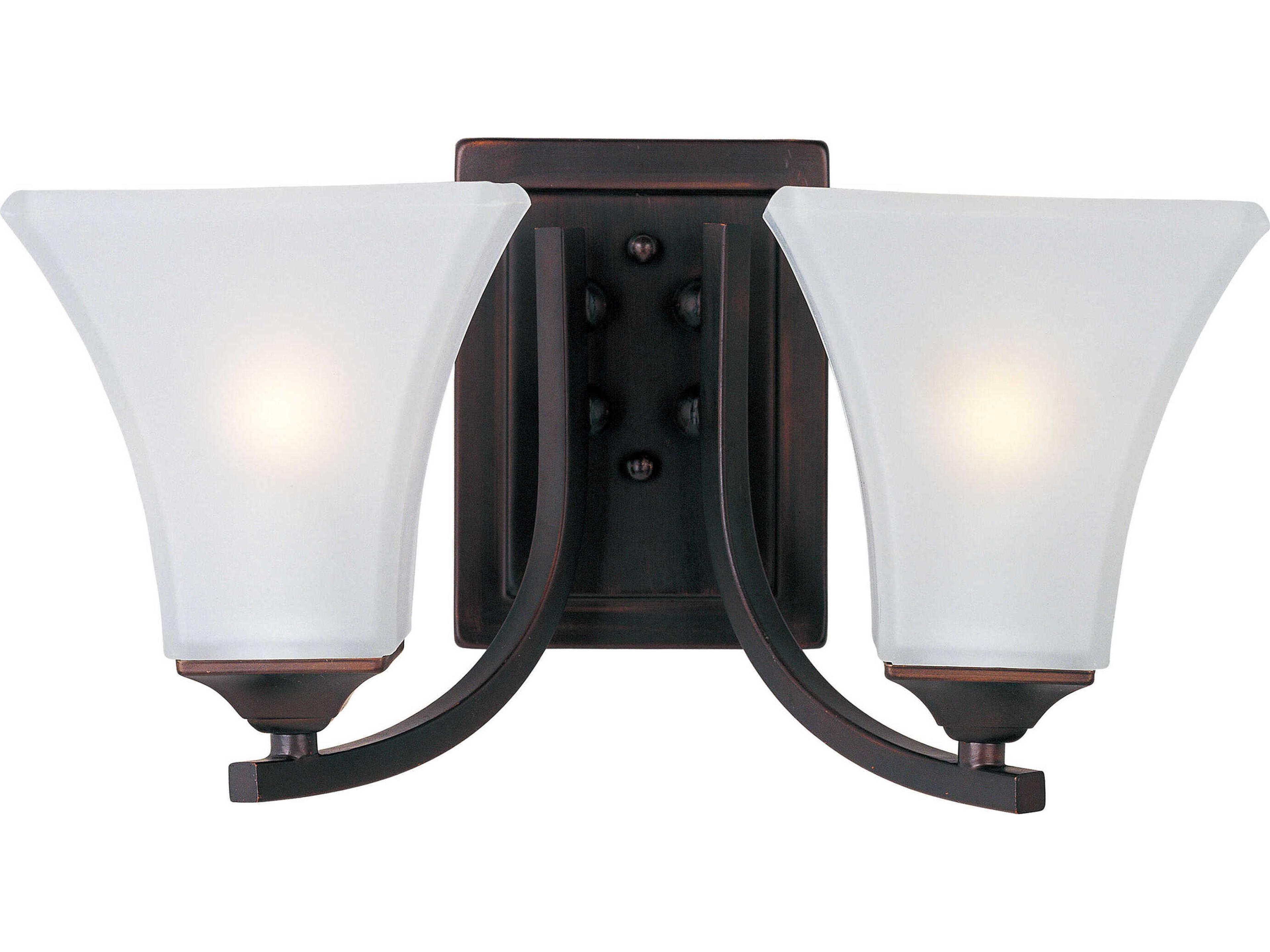 Maxim Lighting Aurora 2-Light Oil Rubbed Bronze Glass Vanity Light