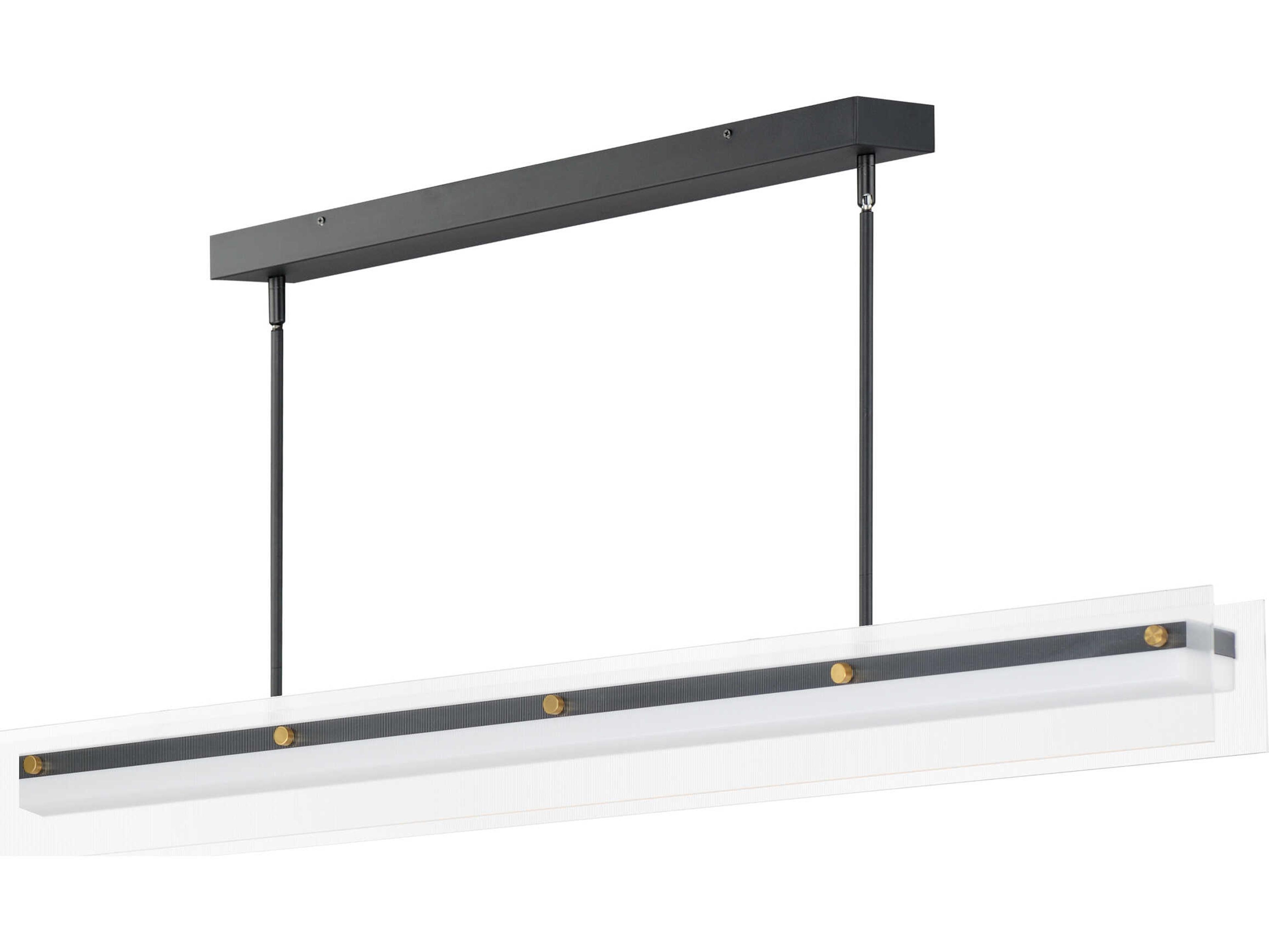 Maxim Lighting Spectre 1-Light Black Natural Aged Brass Linear Island Pendant