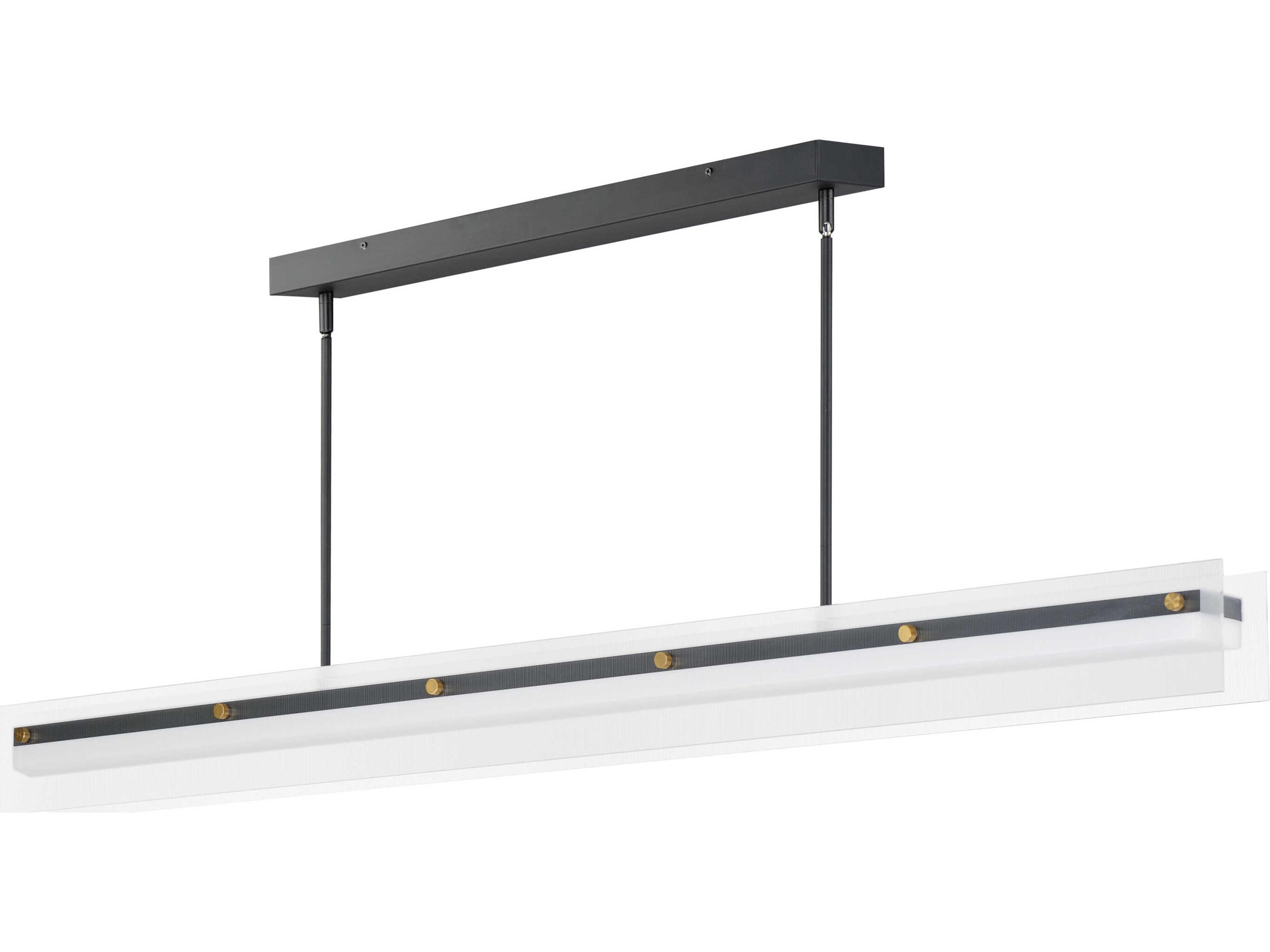 Maxim Lighting Spectre 1-Light Black Natural Aged Brass Linear Island Pendant