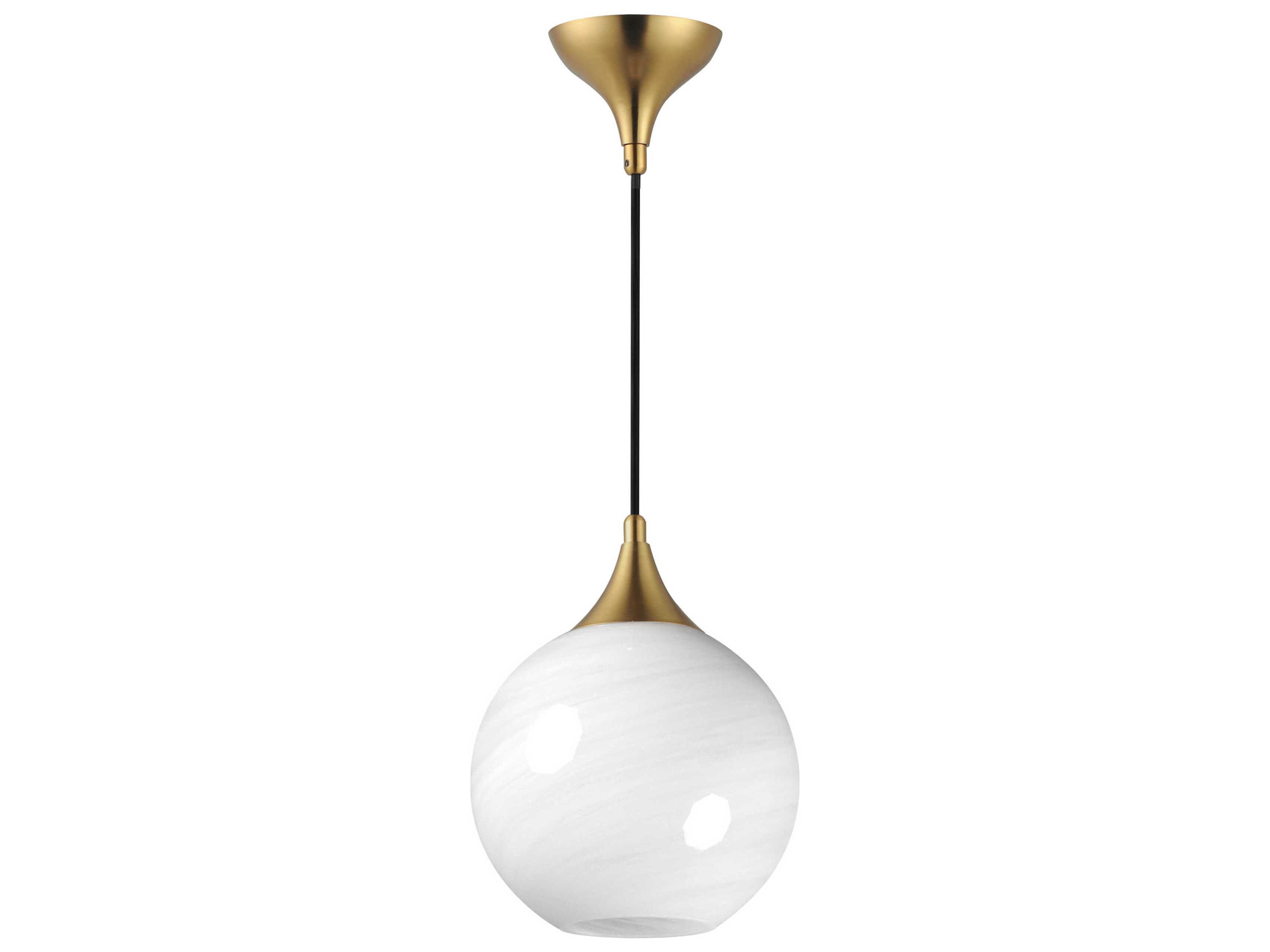 Maxim Lighting Neve 1-Light Natural Aged Brass Globe Mini Pendant