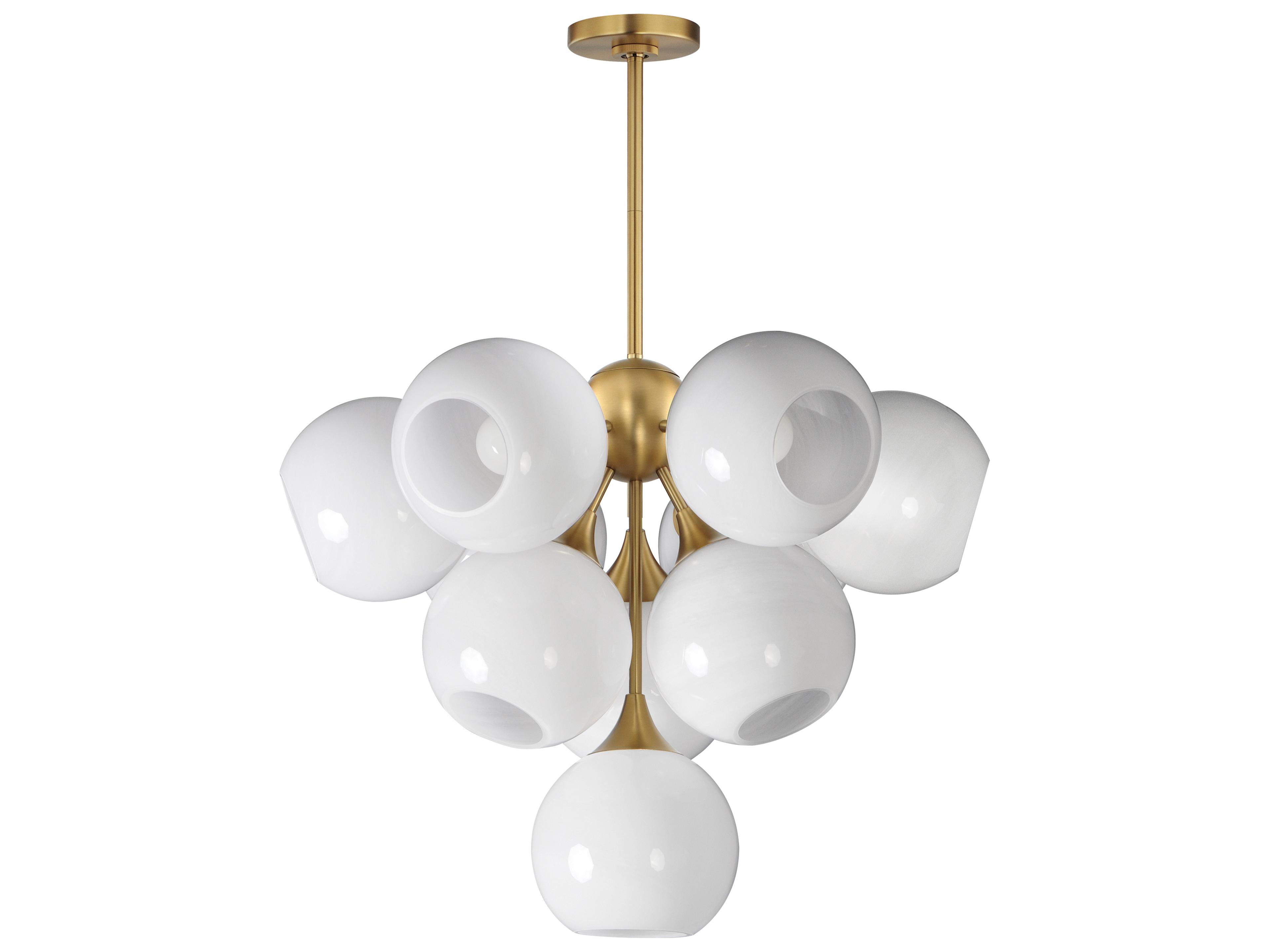 Maxim Lighting Neve 10-Light Natural Aged Brass Globe Pendant