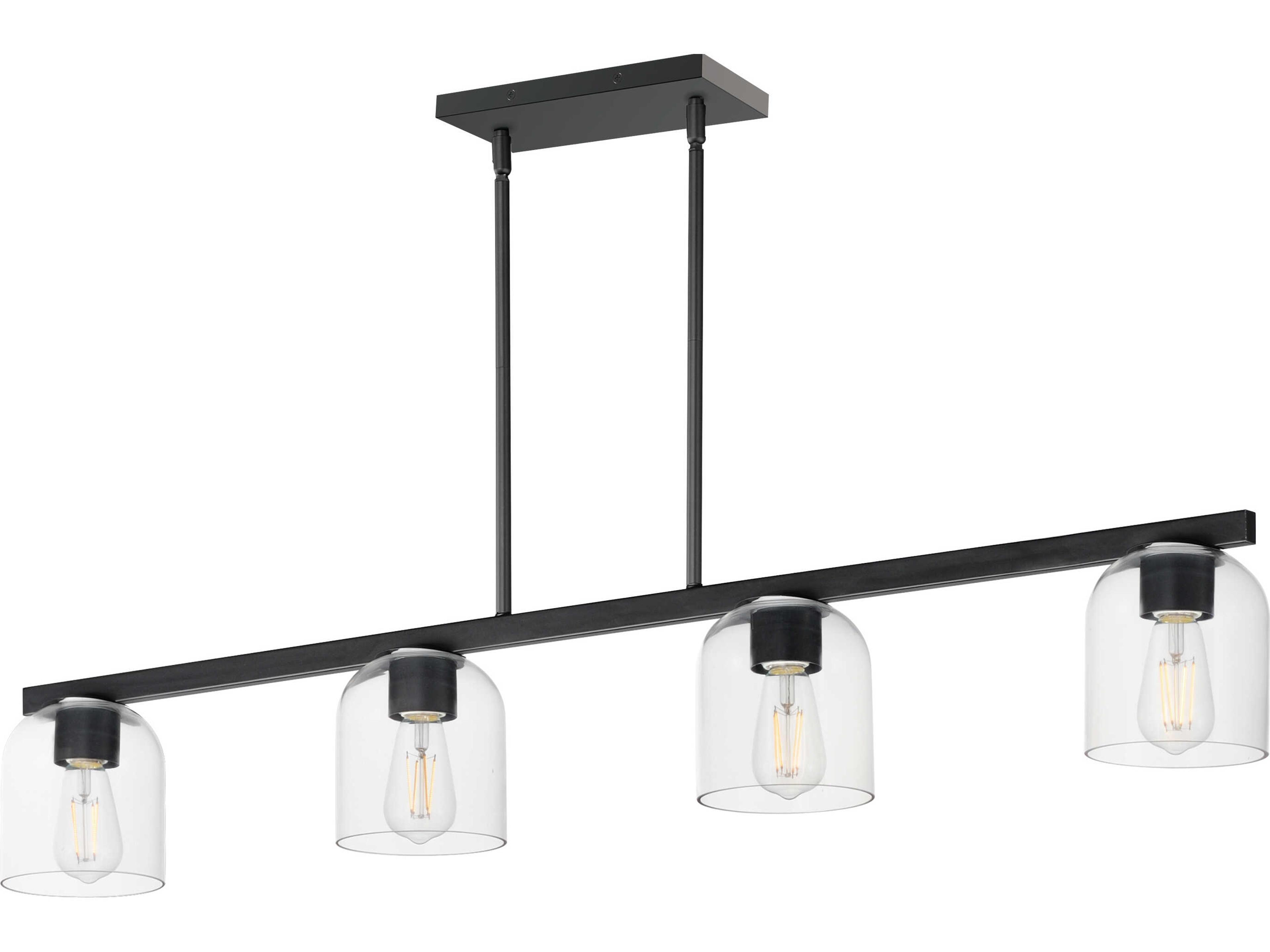Maxim Lighting Scoop 4-Light Black Bell Island Pendant