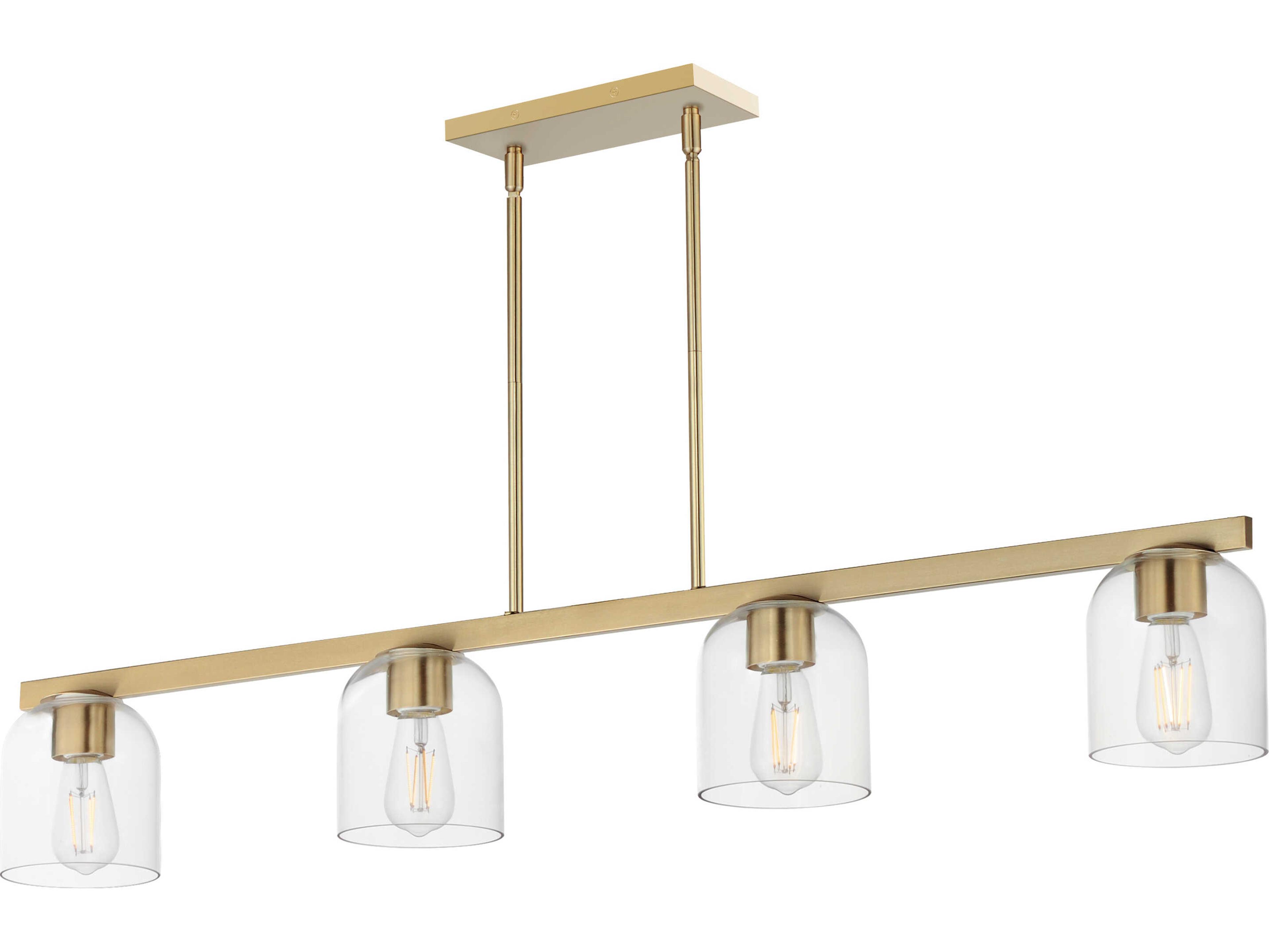 Maxim Lighting Scoop 4-Light Natural Aged Brass Bell Island Pendant