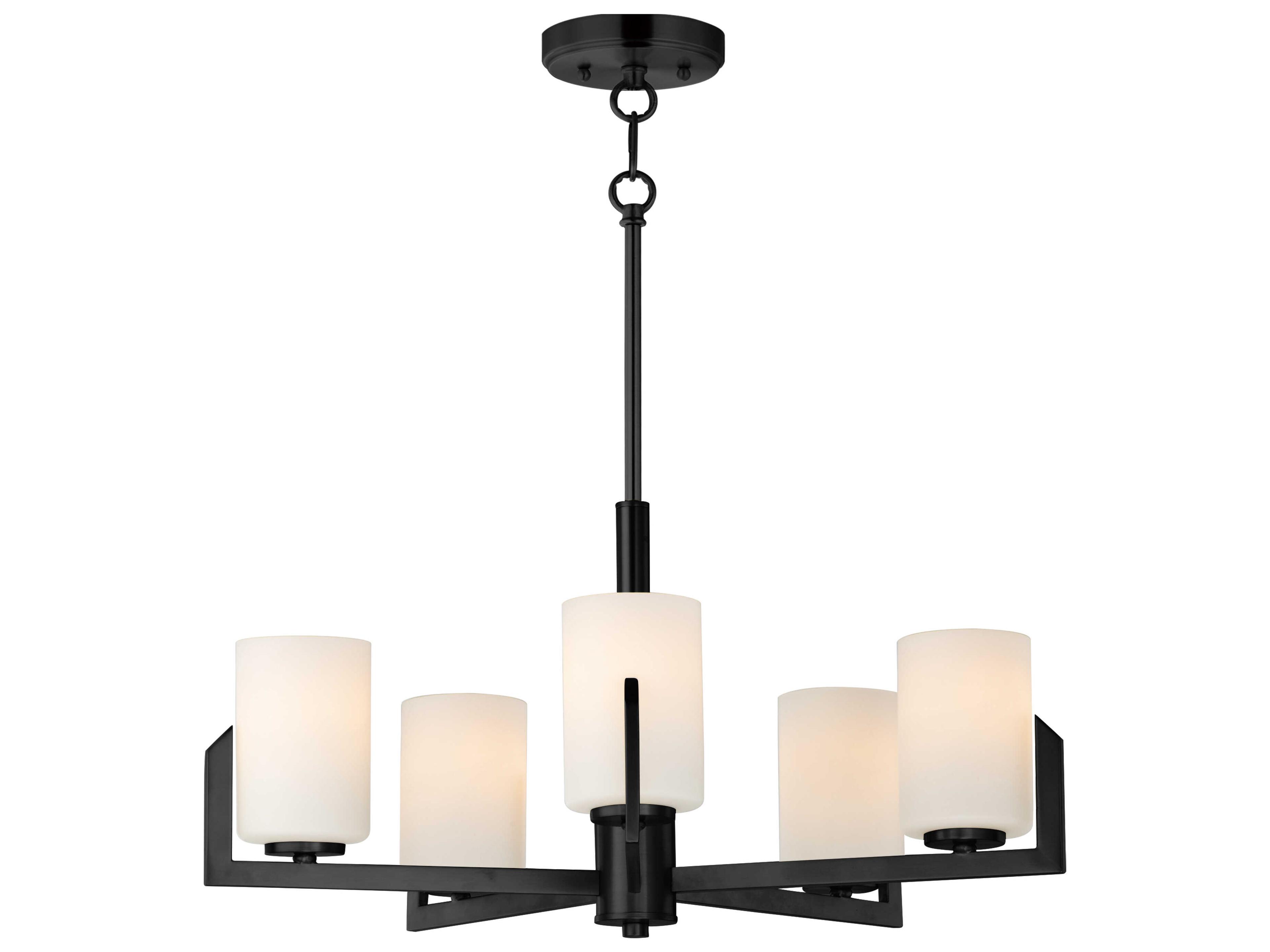 Maxim Lighting Dart 5-Light Black Cylinder Chandelier