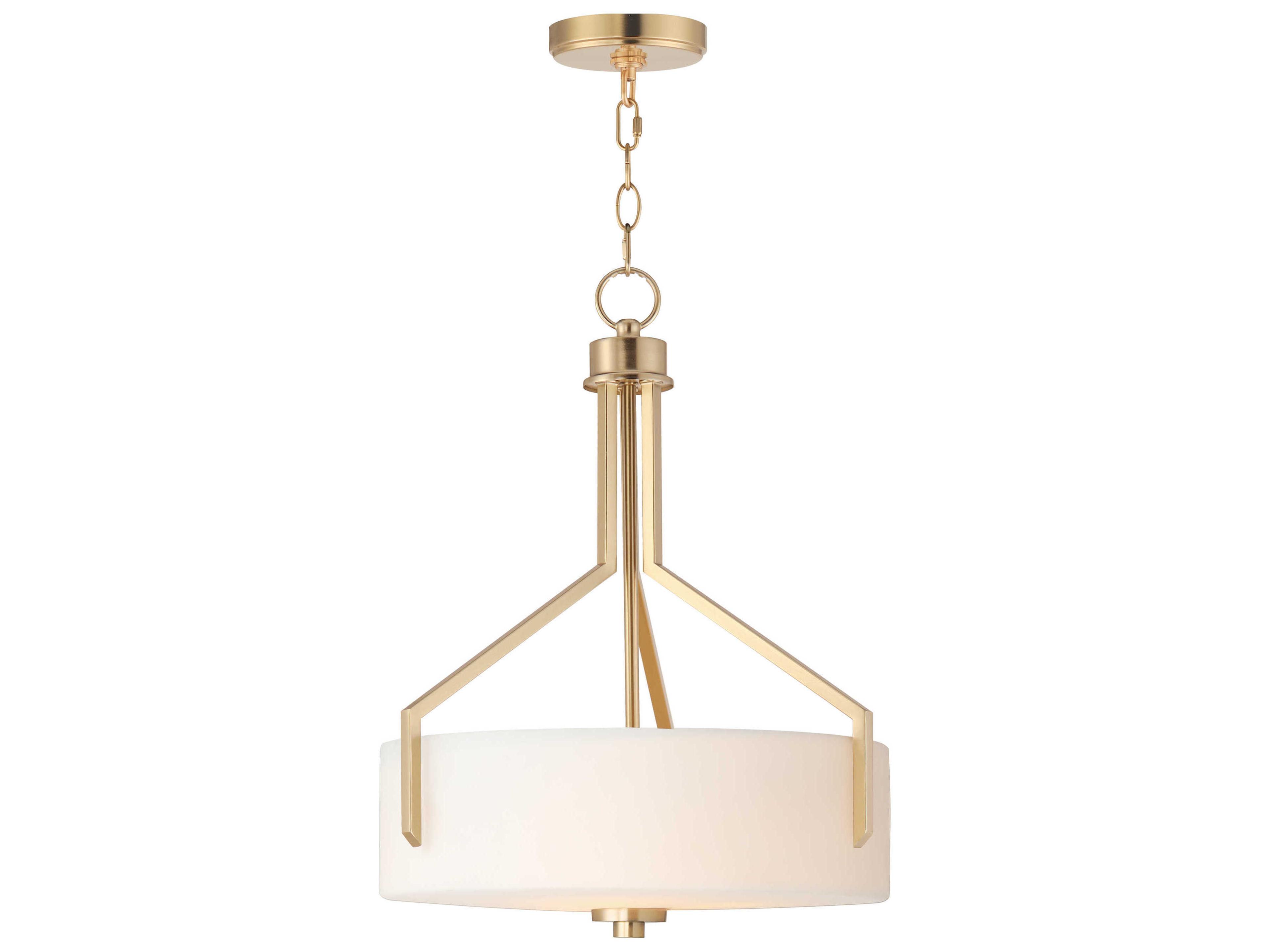 Maxim Lighting Dart 3-Light Satin Brass Drum Pendant