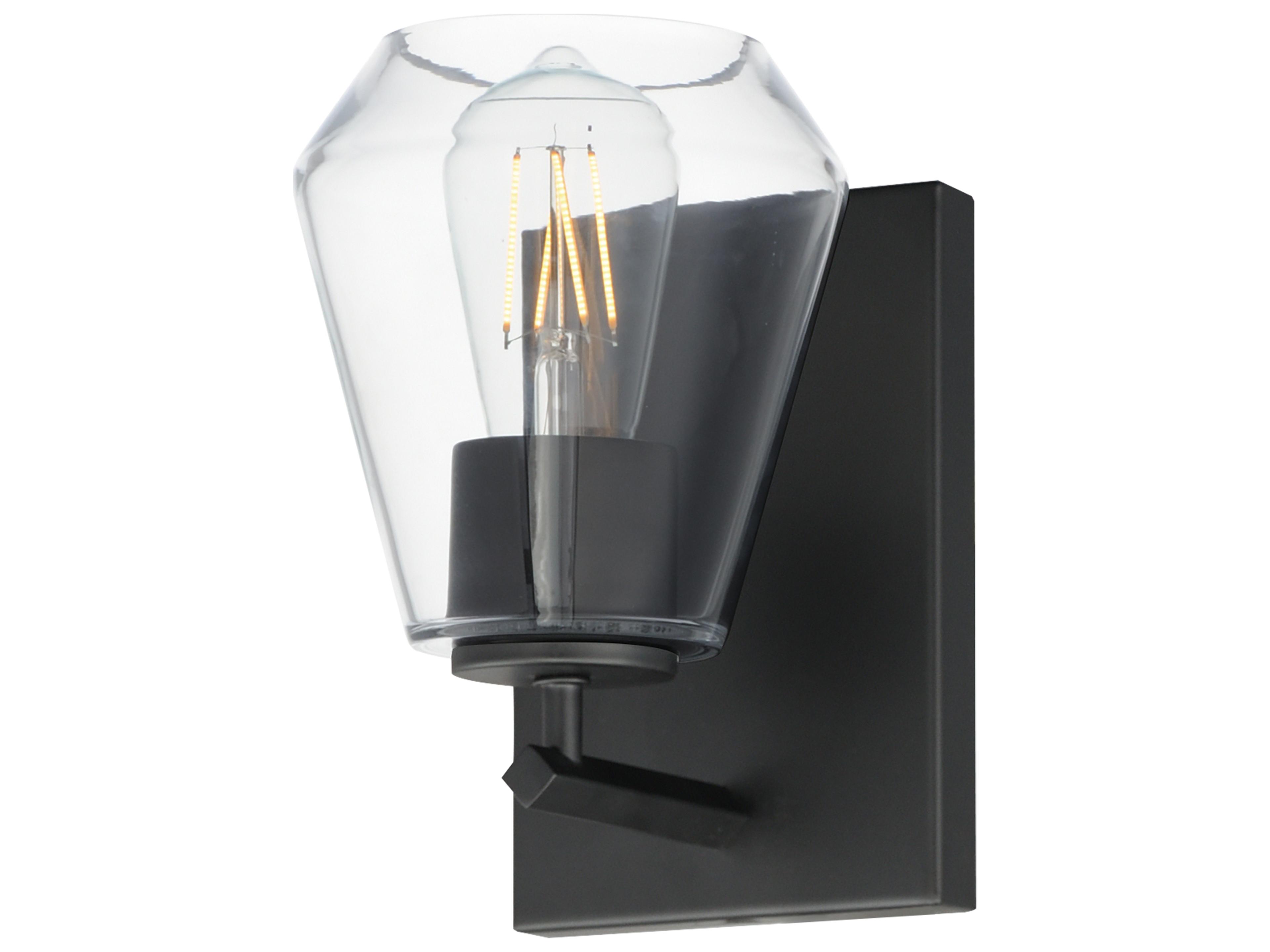 Maxim Lighting Geode 1-Light Black Wall Sconce
