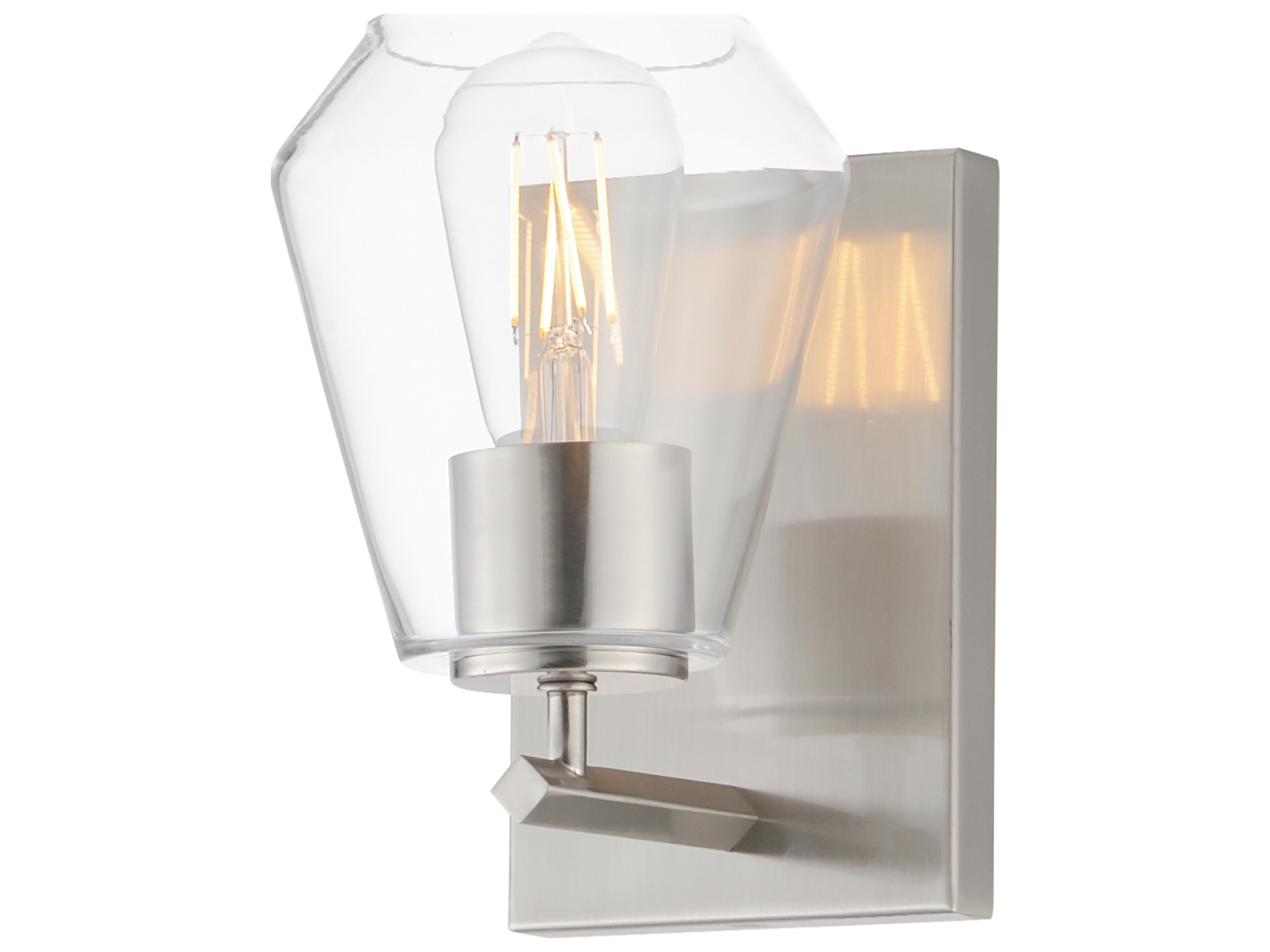 Maxim Lighting Geode 1-Light Satin Nickel Wall Sconce