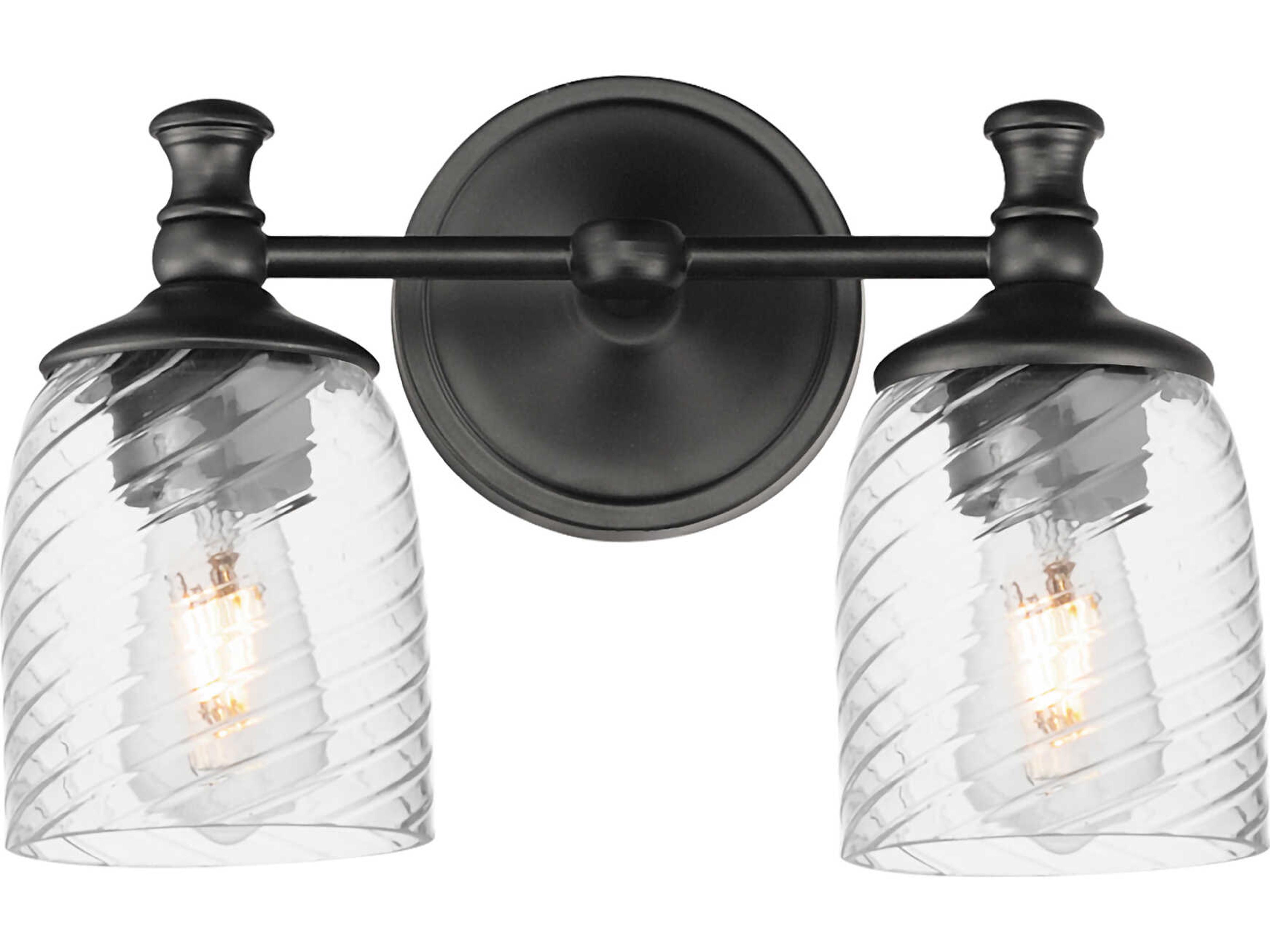 Maxim Lighting Swirl 2-Light Black Traditional Vanity Light