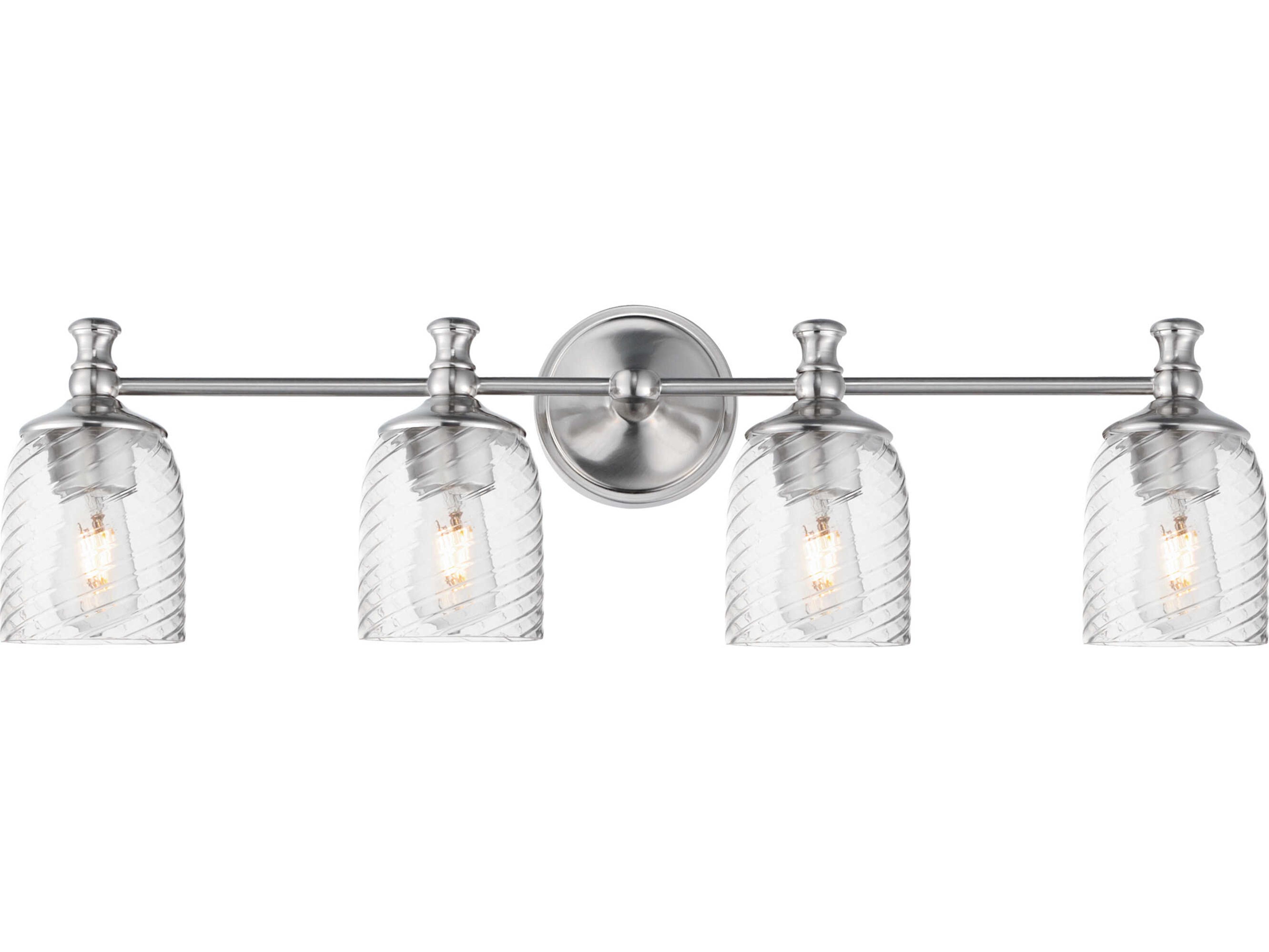 Maxim Lighting Swirl 4-Light Satin Nickel Traditional Vanity Light