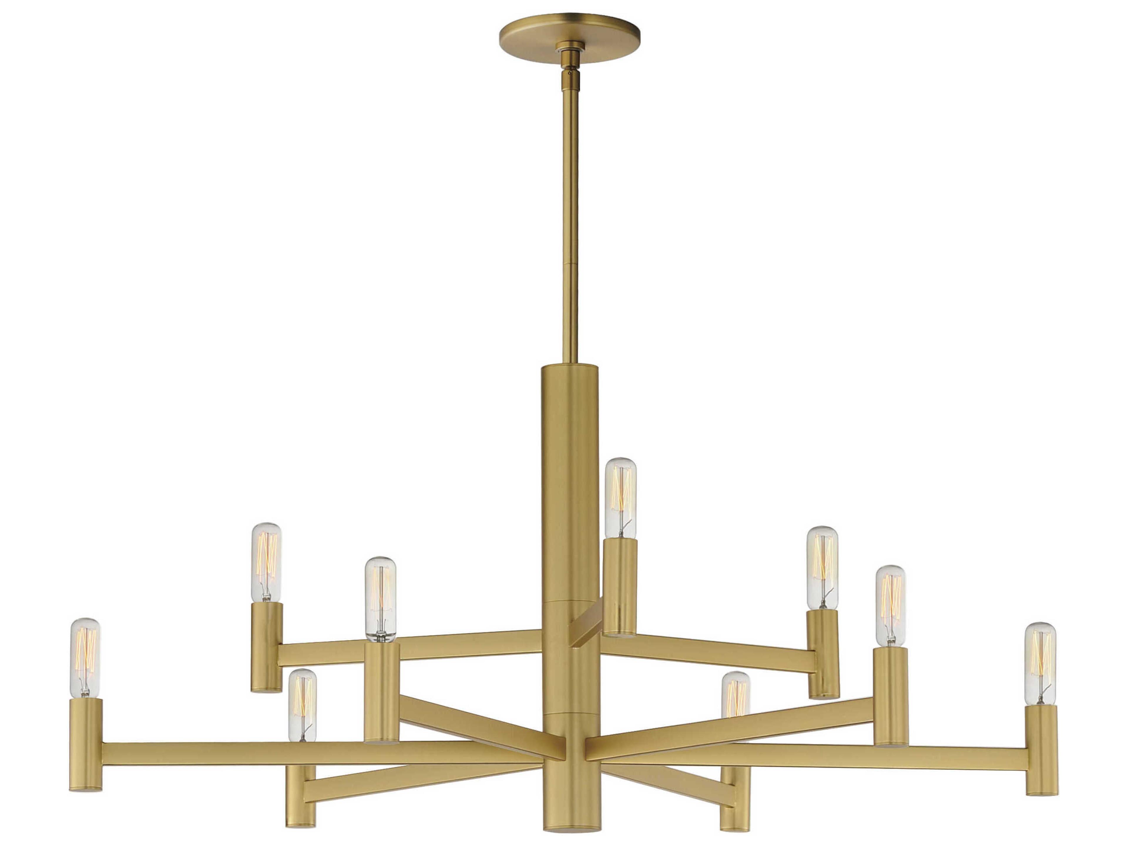 Maxim Lighting Emana 9-Light Natural Aged Brass Candelabra Chandelier