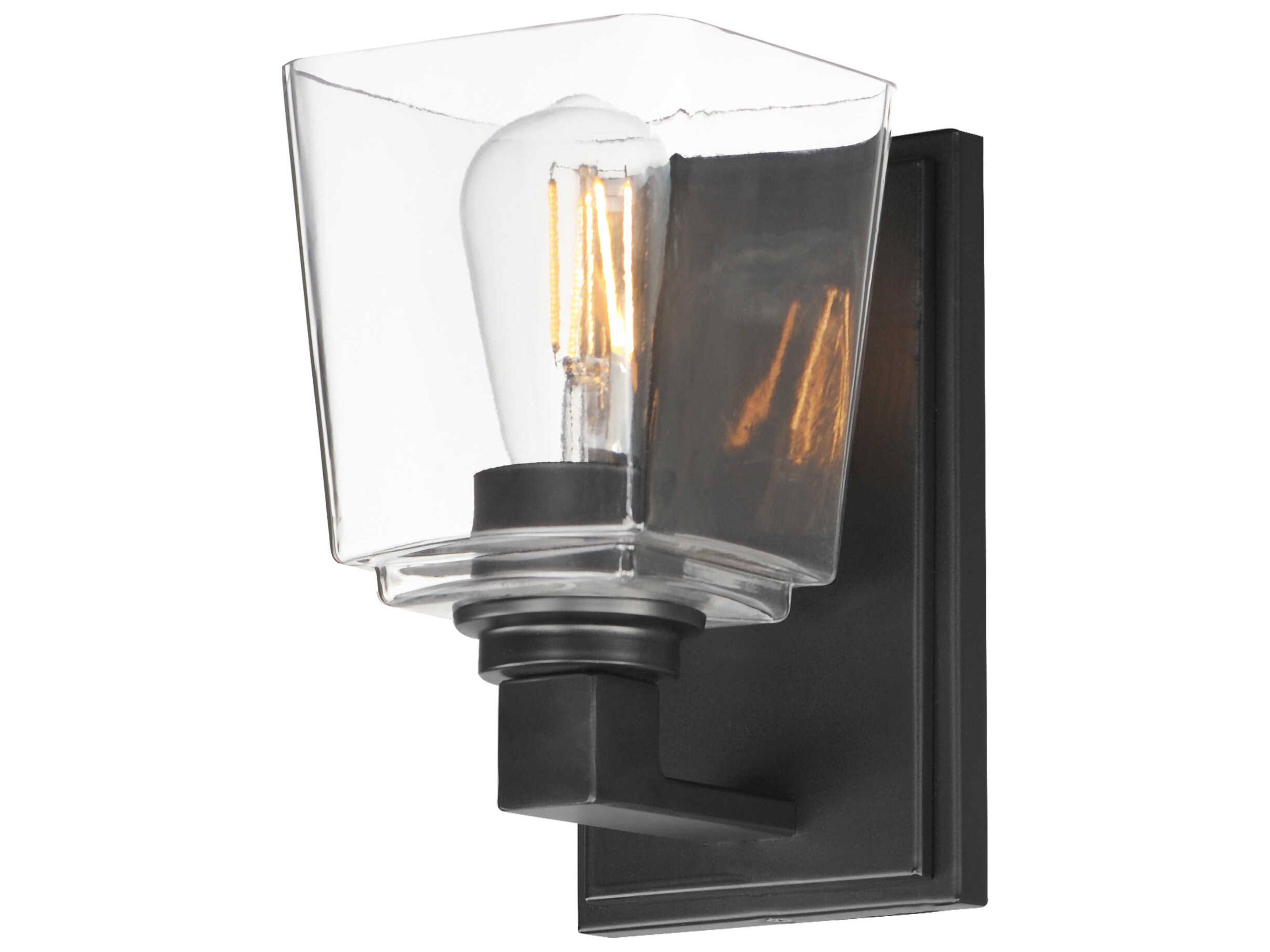 Maxim Lighting Cubos 1-Light Black Wall Sconce
