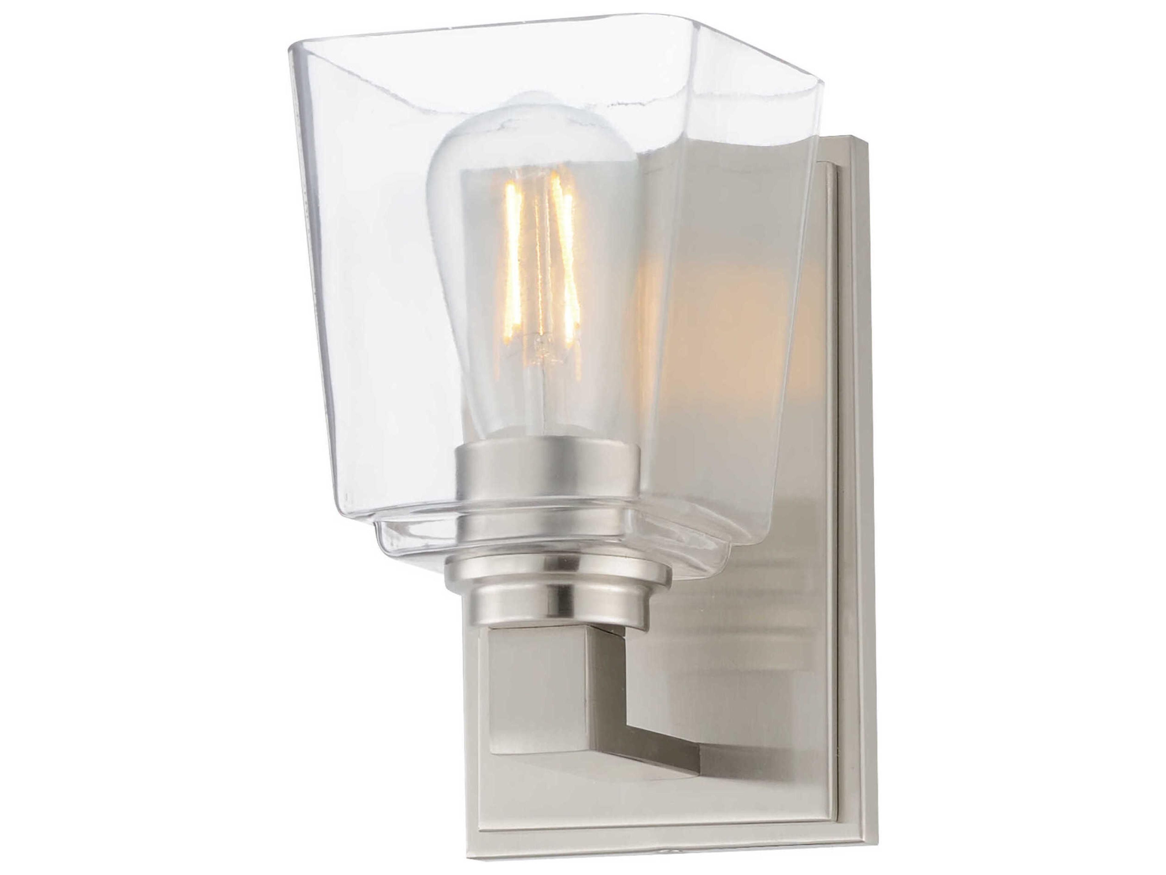 Maxim Lighting Cubos 1-Light Satin Nickel Wall Sconce