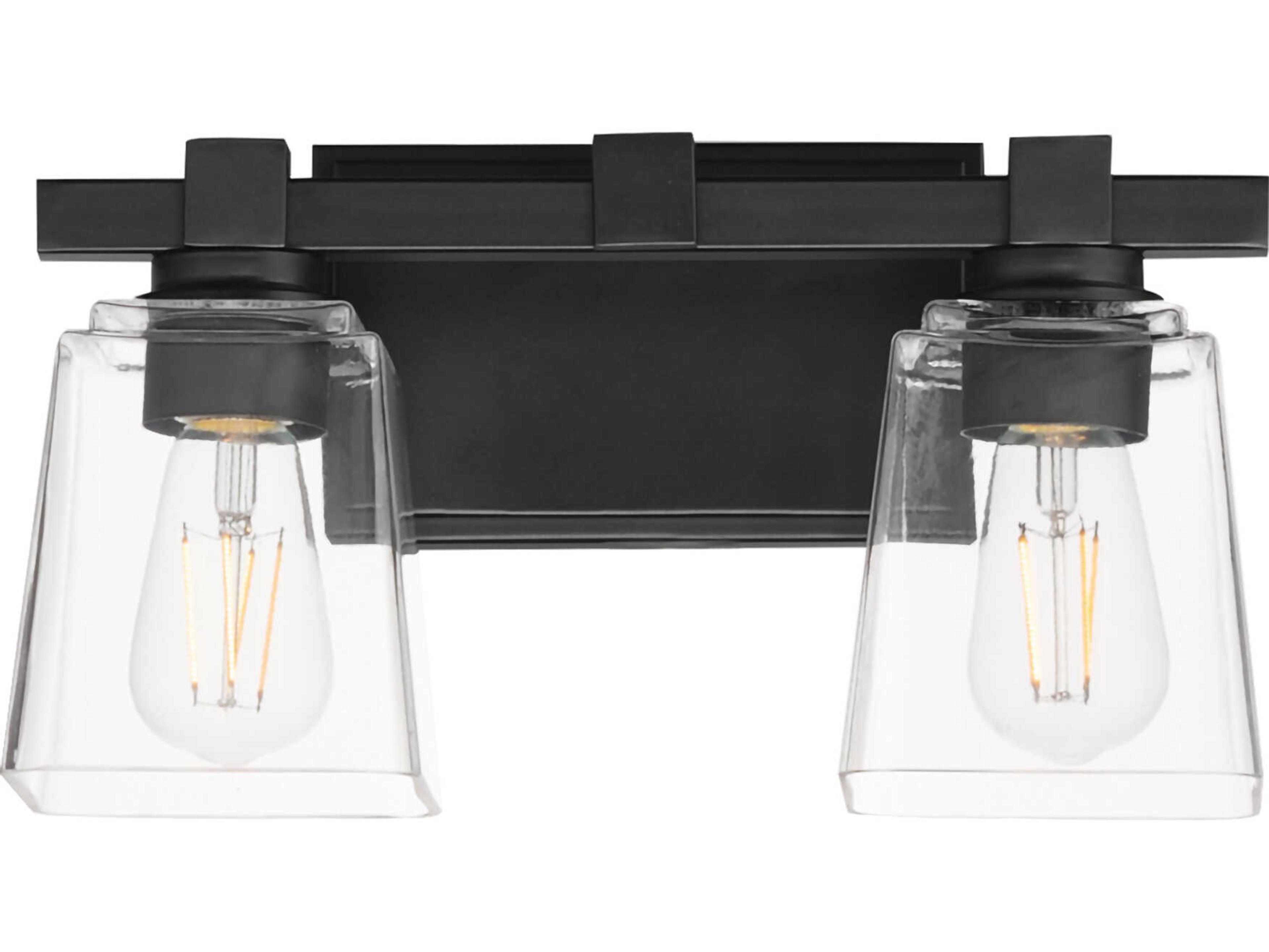 Maxim Lighting Cubos 2-Light Black Vanity Light