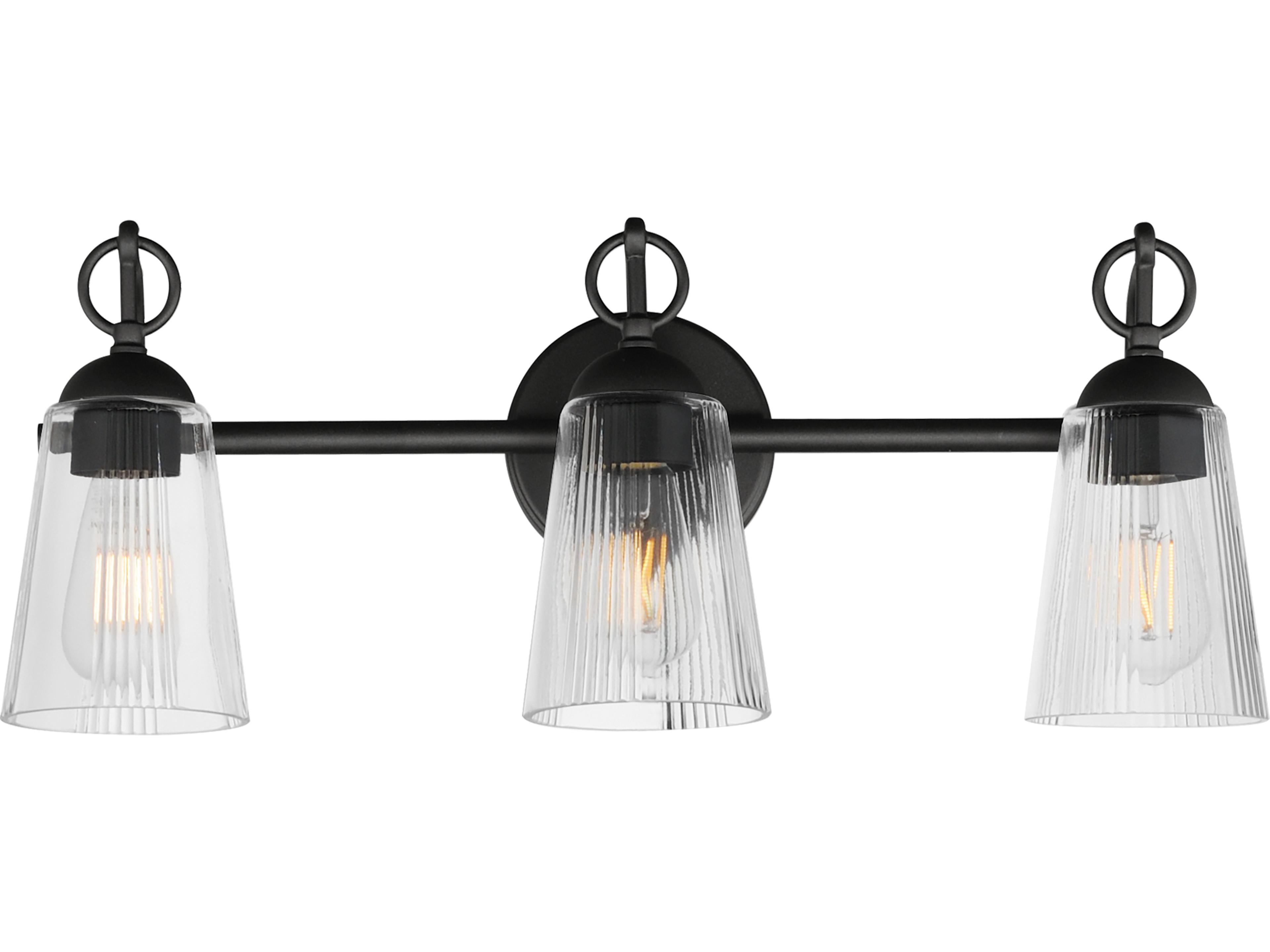 Maxim Lighting Jackson Hole 3-Light Black Vanity Light