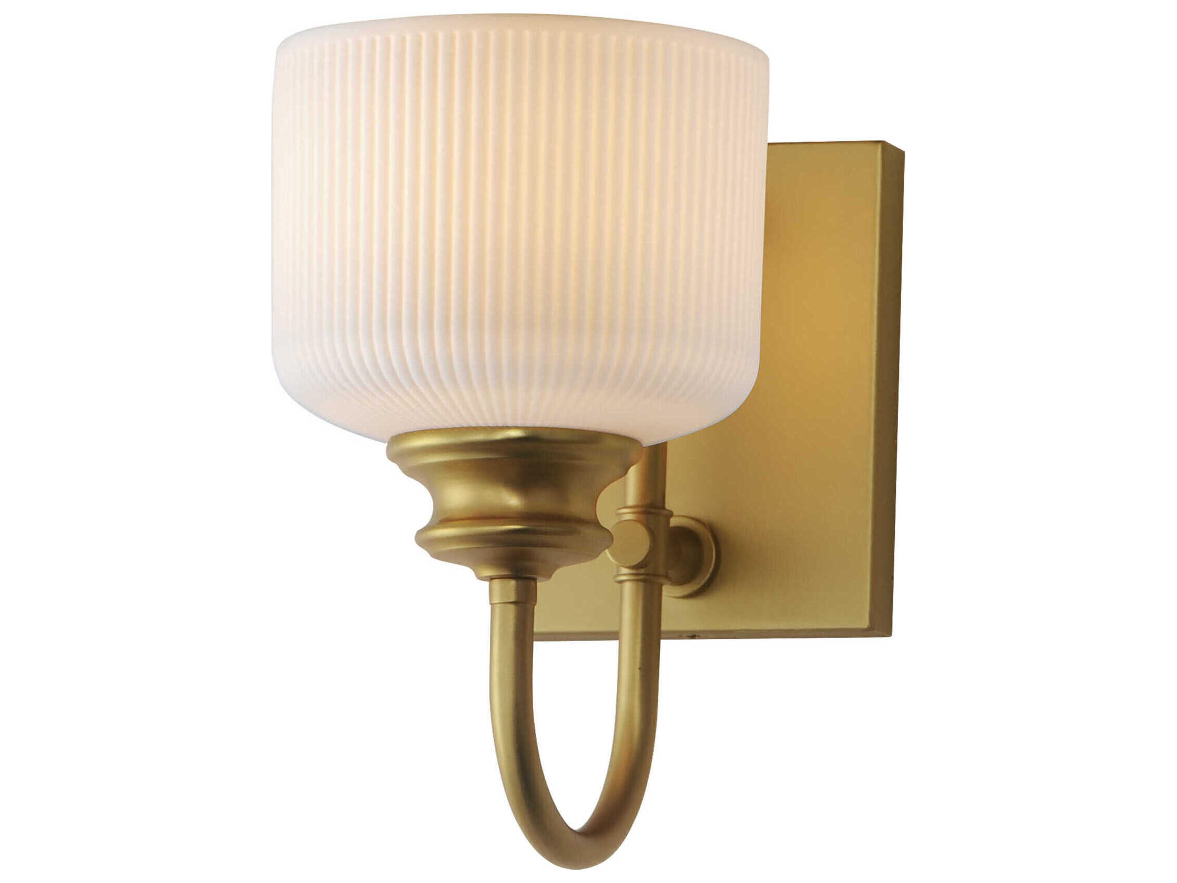 Maxim Lighting Bisque 1-Light Natural Aged Brass Wall Sconce