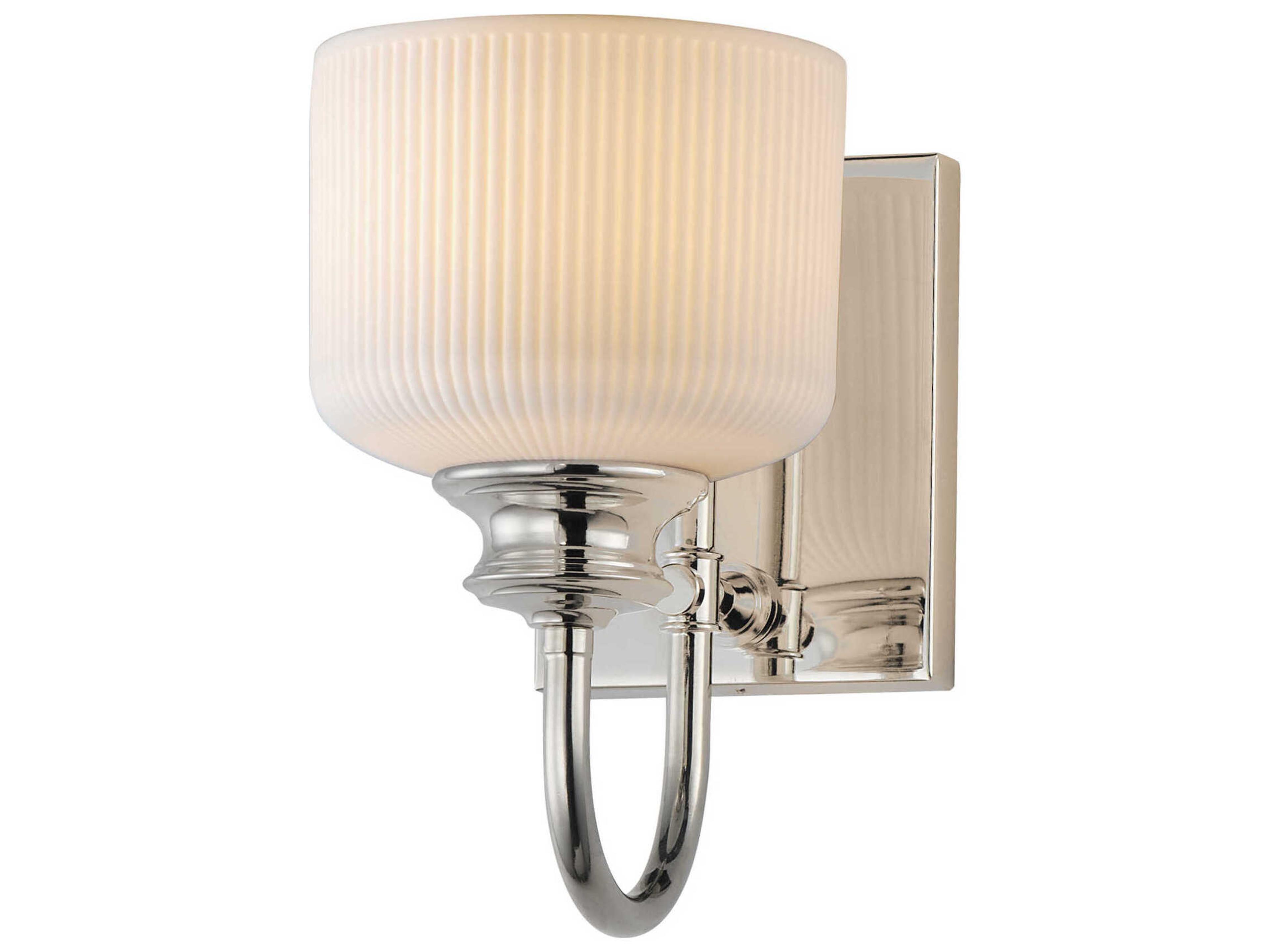 Maxim Lighting Bisque 1-Light Polished Nickel Wall Sconce