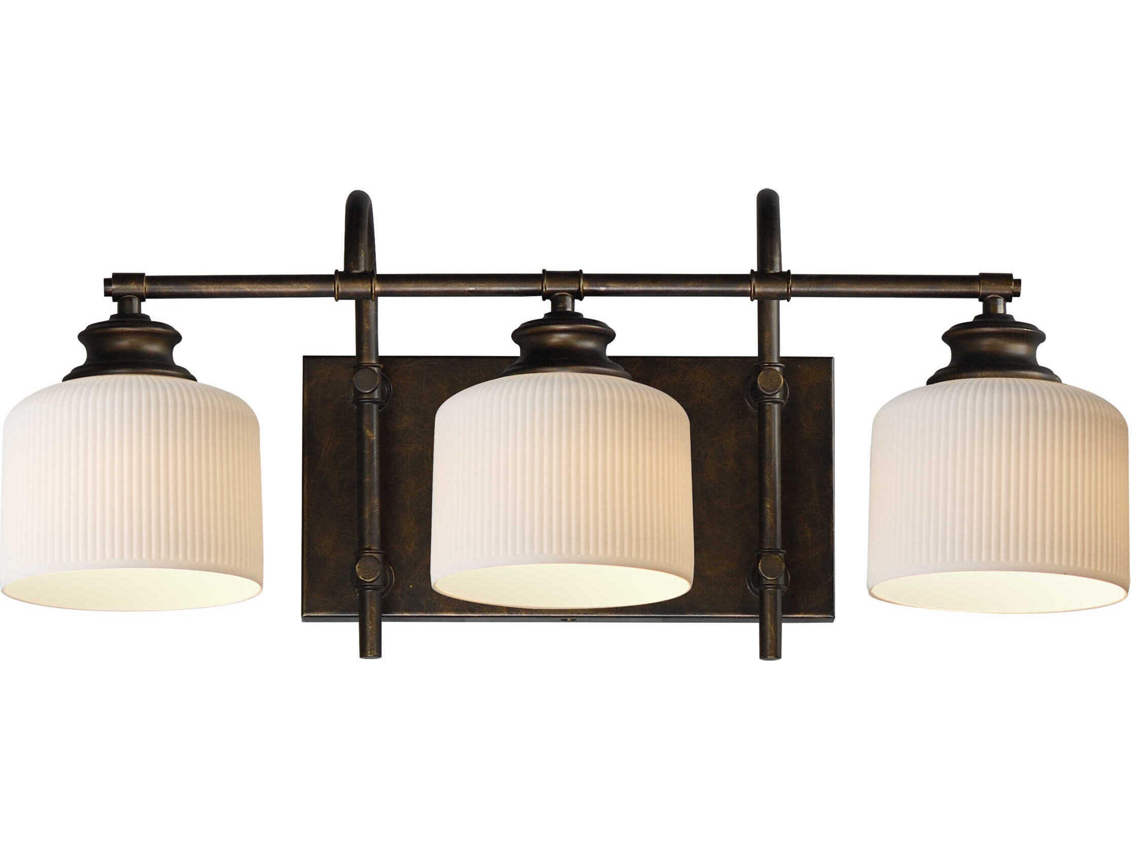 Maxim Lighting Bisque 3-Light Oil Rubbed Bronze Vanity Light